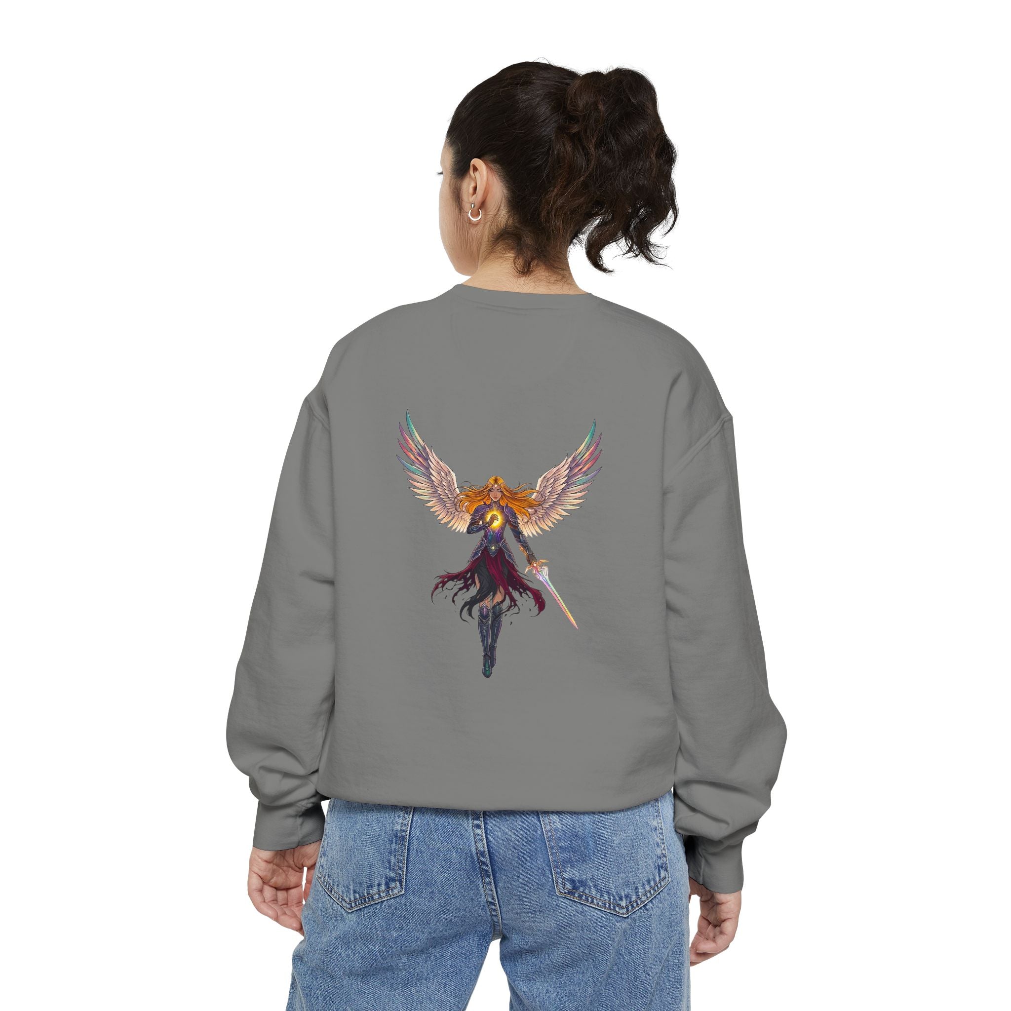 Embrace Your Demons Sweatshirt — Angel Warrior Graphic Crewneck