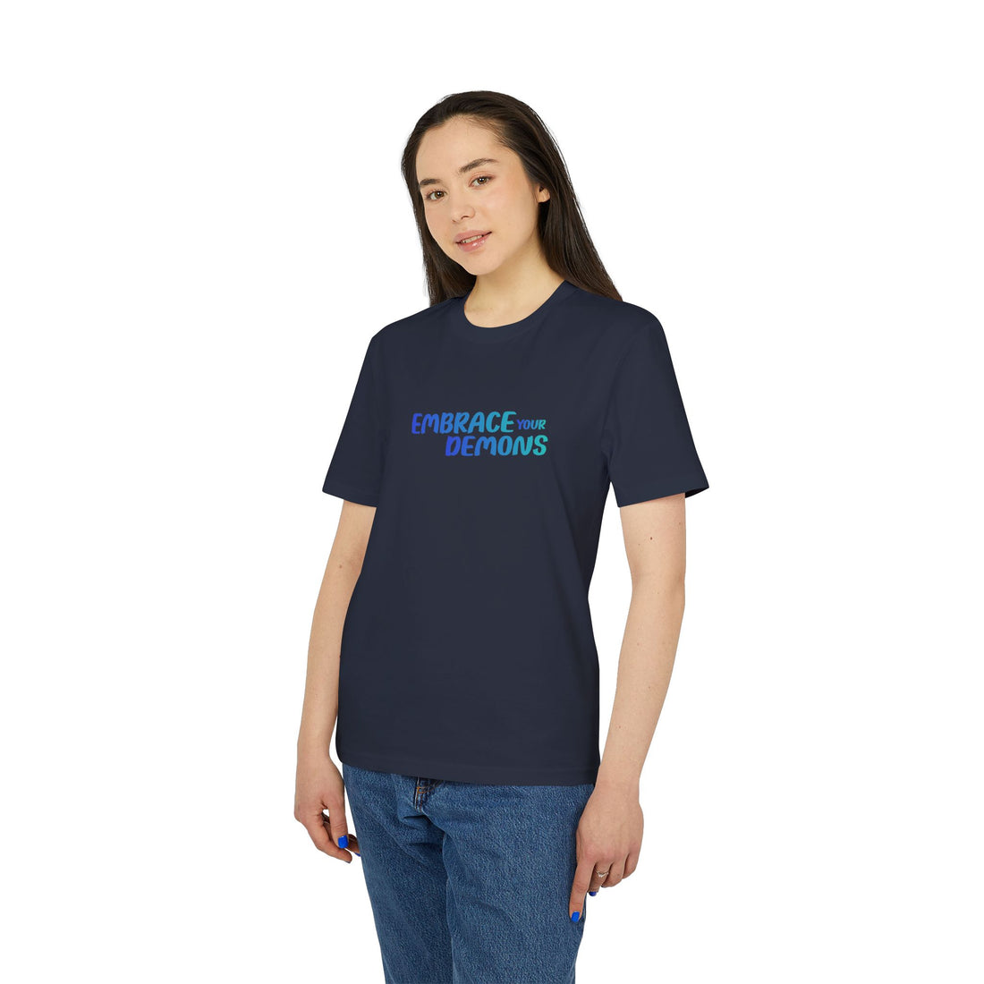 Embrace Your Demons T-Shirt — Cute Blue Fox 'Cold Heart, Warm Soul' Graphic Tee