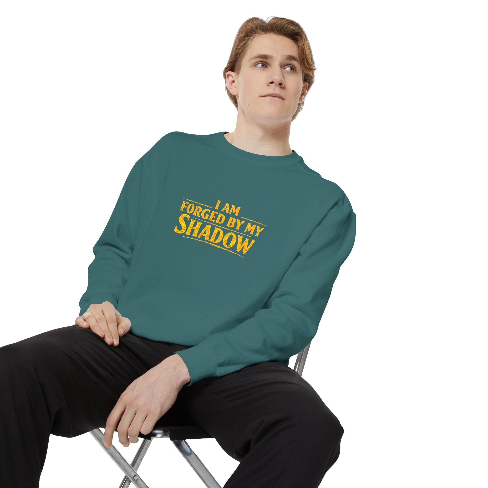 Forged by My Shadow Sweatshirt — Viking Warrior Graphic Crewneck