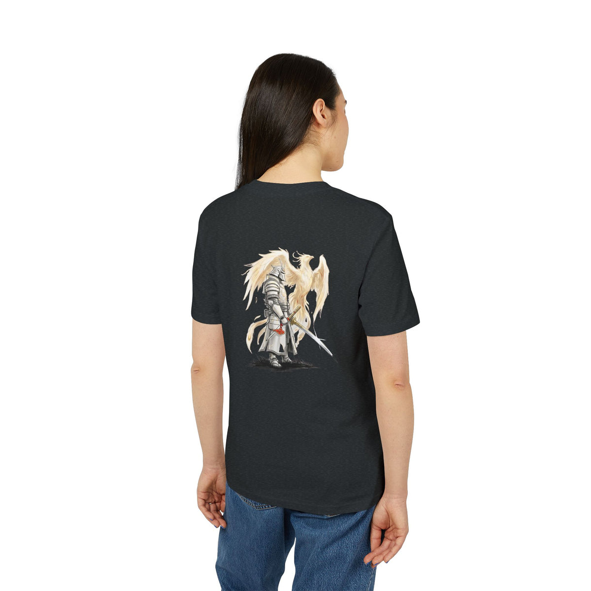 T-Shirt — “I Am Forged By My Shadow” Knight Angel Graphic Tee