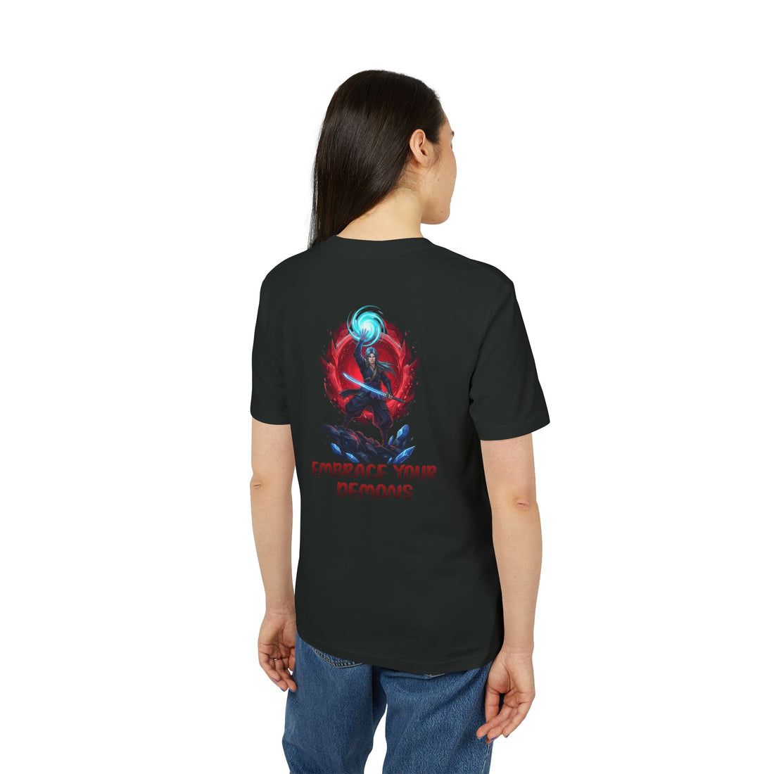Embrace Your Demons T-Shirt — Gothic Demon Rider Graphic Tee