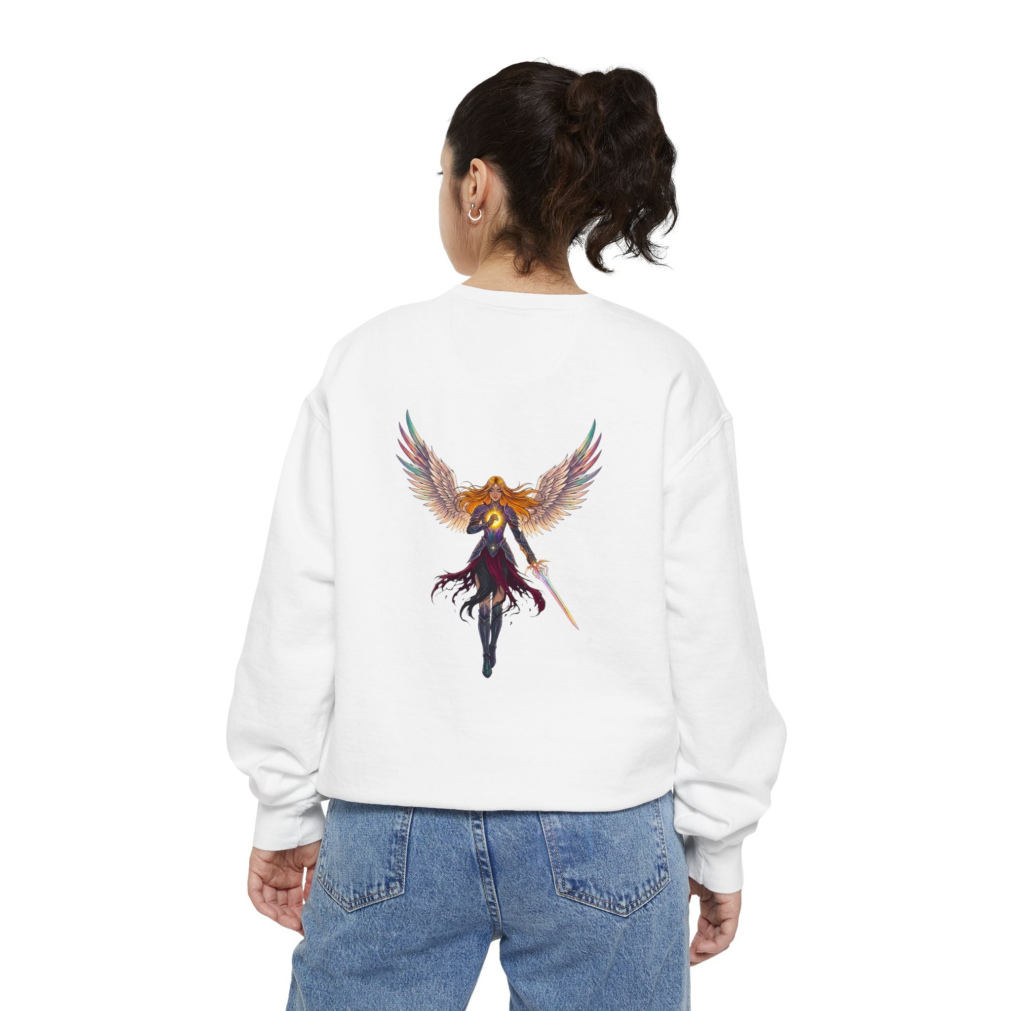 Embrace Your Demons Sweatshirt — Angel Warrior Graphic Crewneck