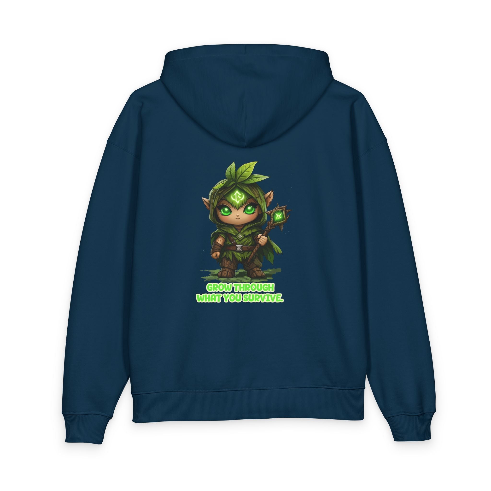Embrace Your Demons Hoodie — Green Forest Creature Graphic Hoodie