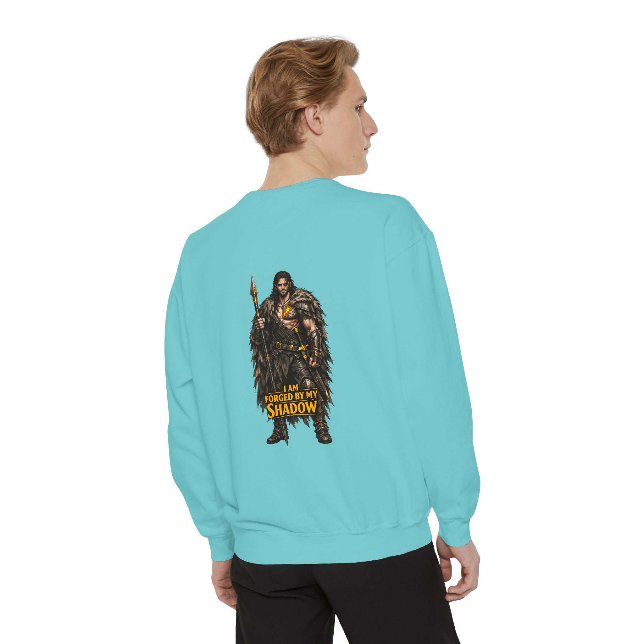 Forged by My Shadow Sweatshirt — Viking Warrior Graphic Crewneck