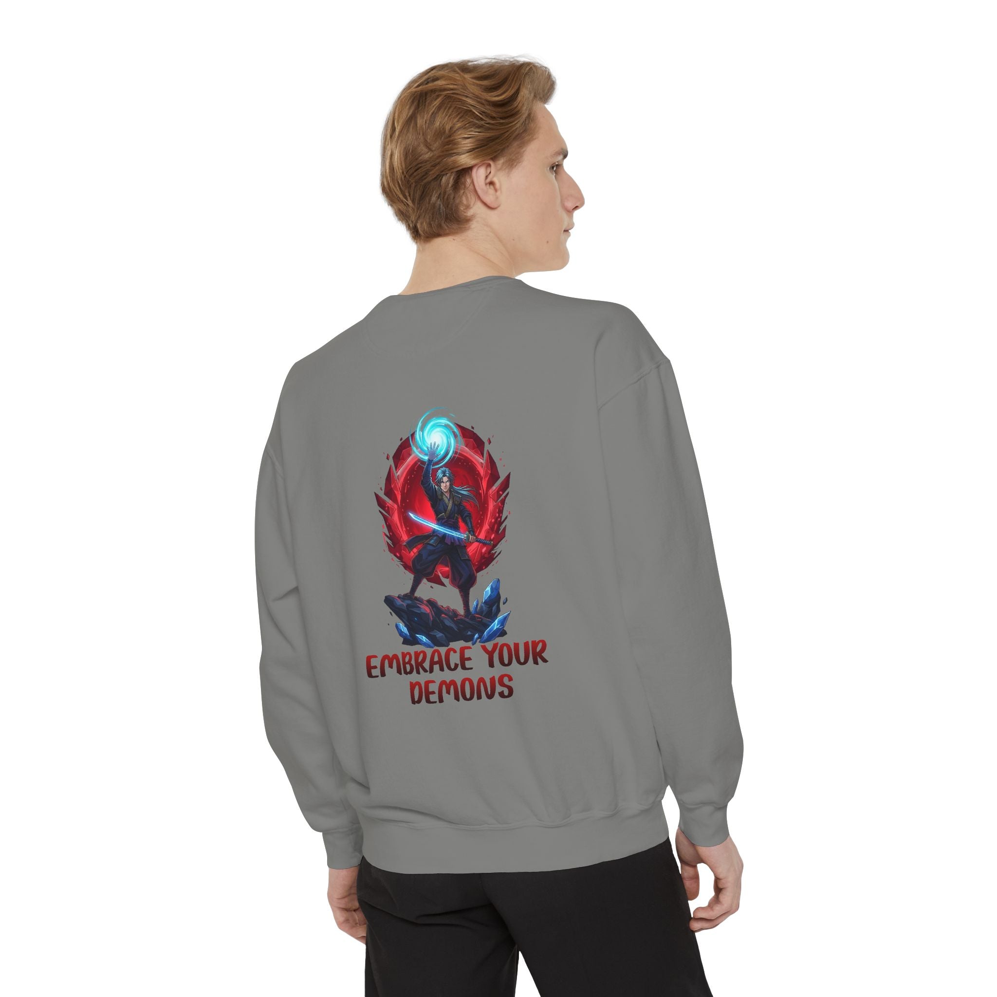 Embrace Your Demons Sweatshirt — Spiritual Fox Art Crewneck