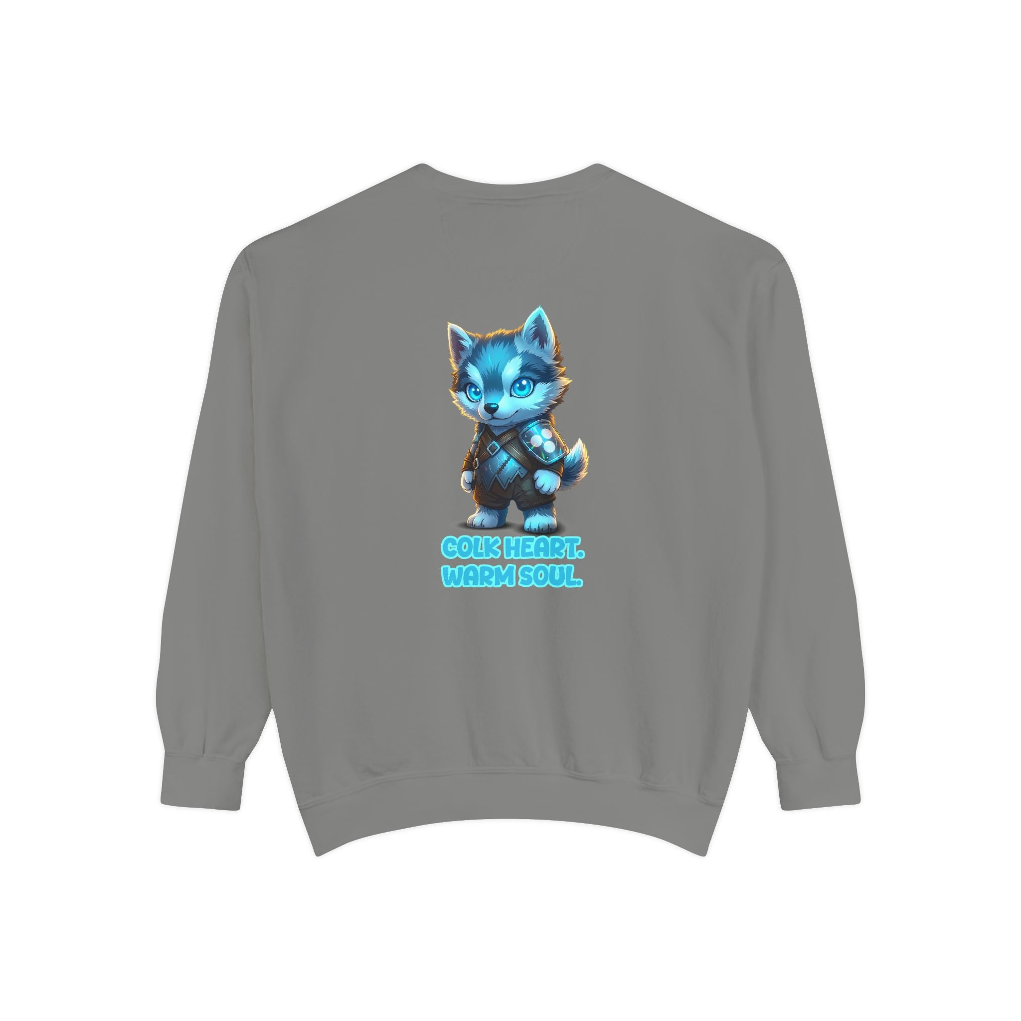 Embrace Your Demons Sweatshirt — "Cold Heart, Warm Soul" Cat Graphic Sweatshirt