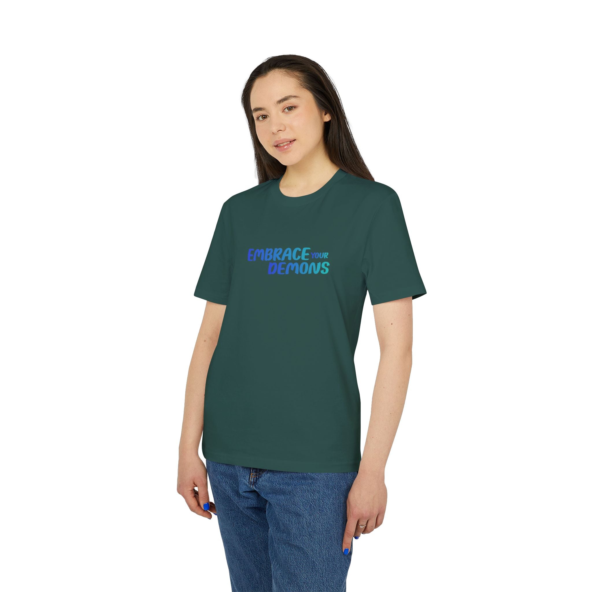 Embrace Your Demons T-Shirt — Cute Blue Fox 'Cold Heart, Warm Soul' Graphic Tee