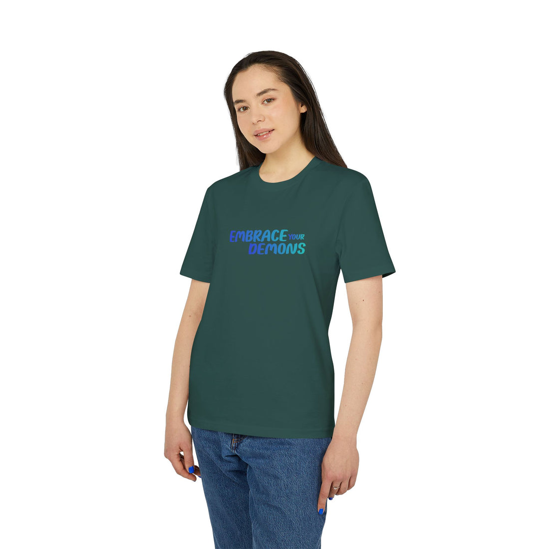 Embrace Your Demons T-Shirt — Cute Blue Fox 'Cold Heart, Warm Soul' Graphic Tee