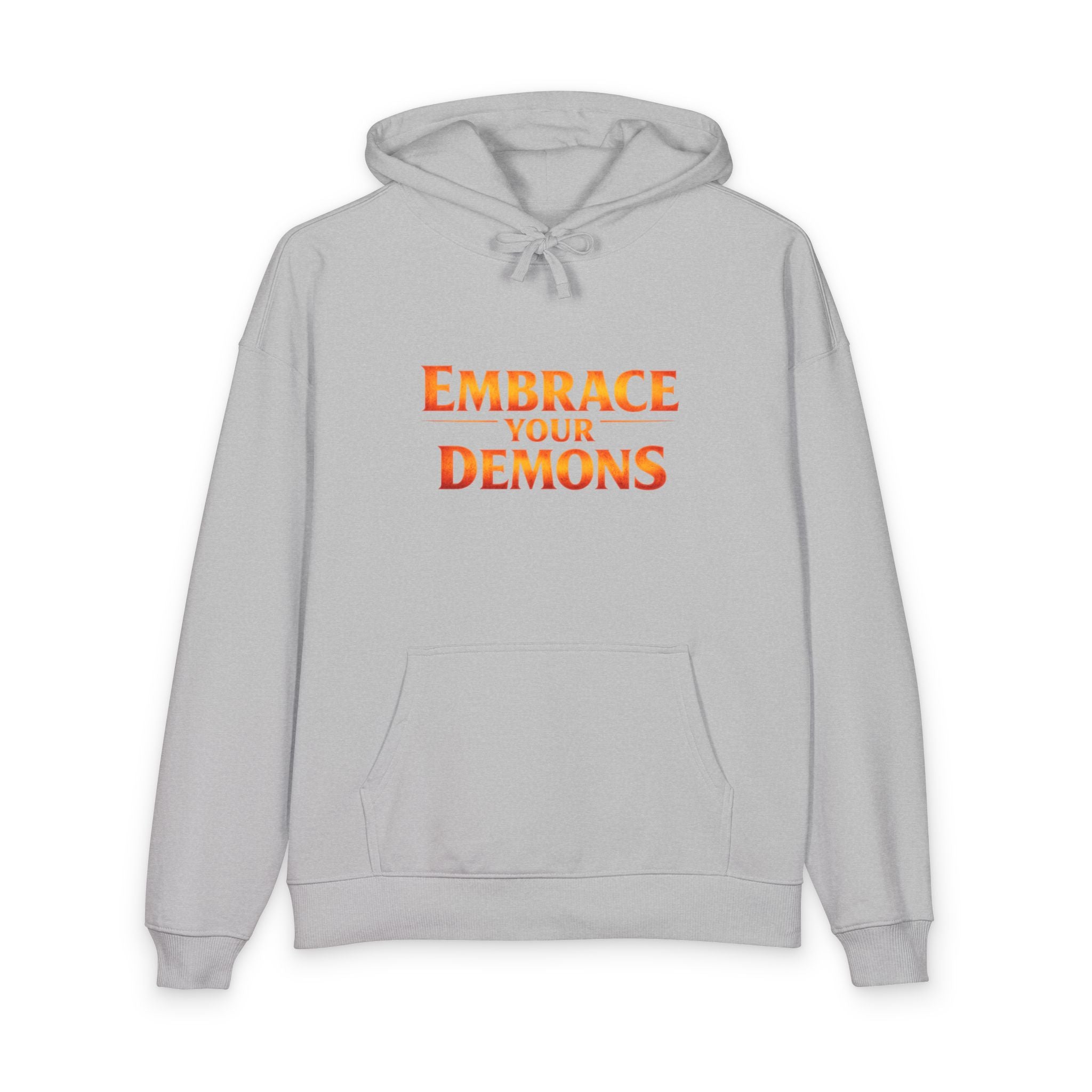 Embrace Your Demons Hoodie — Graphic Organic Relaxed Pullover