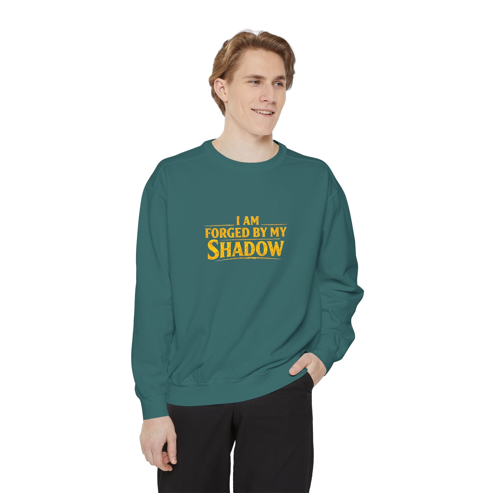 Forged by My Shadow Sweatshirt — Viking Warrior Graphic Crewneck