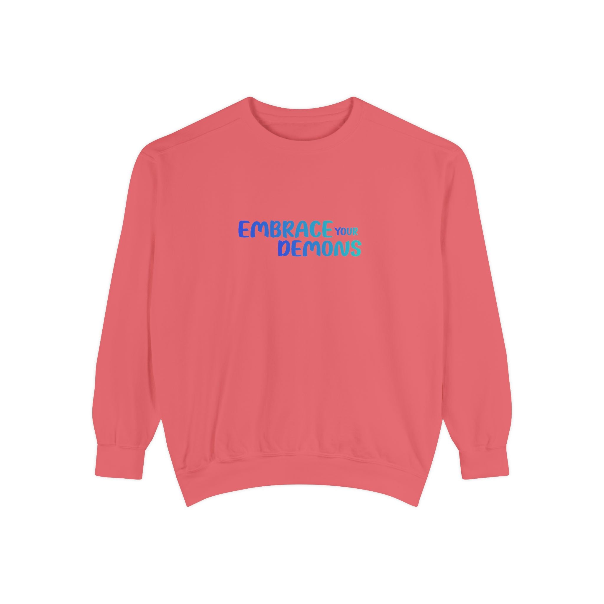 Embrace Your Demons Sweatshirt — "Cold Heart, Warm Soul" Cat Graphic Sweatshirt
