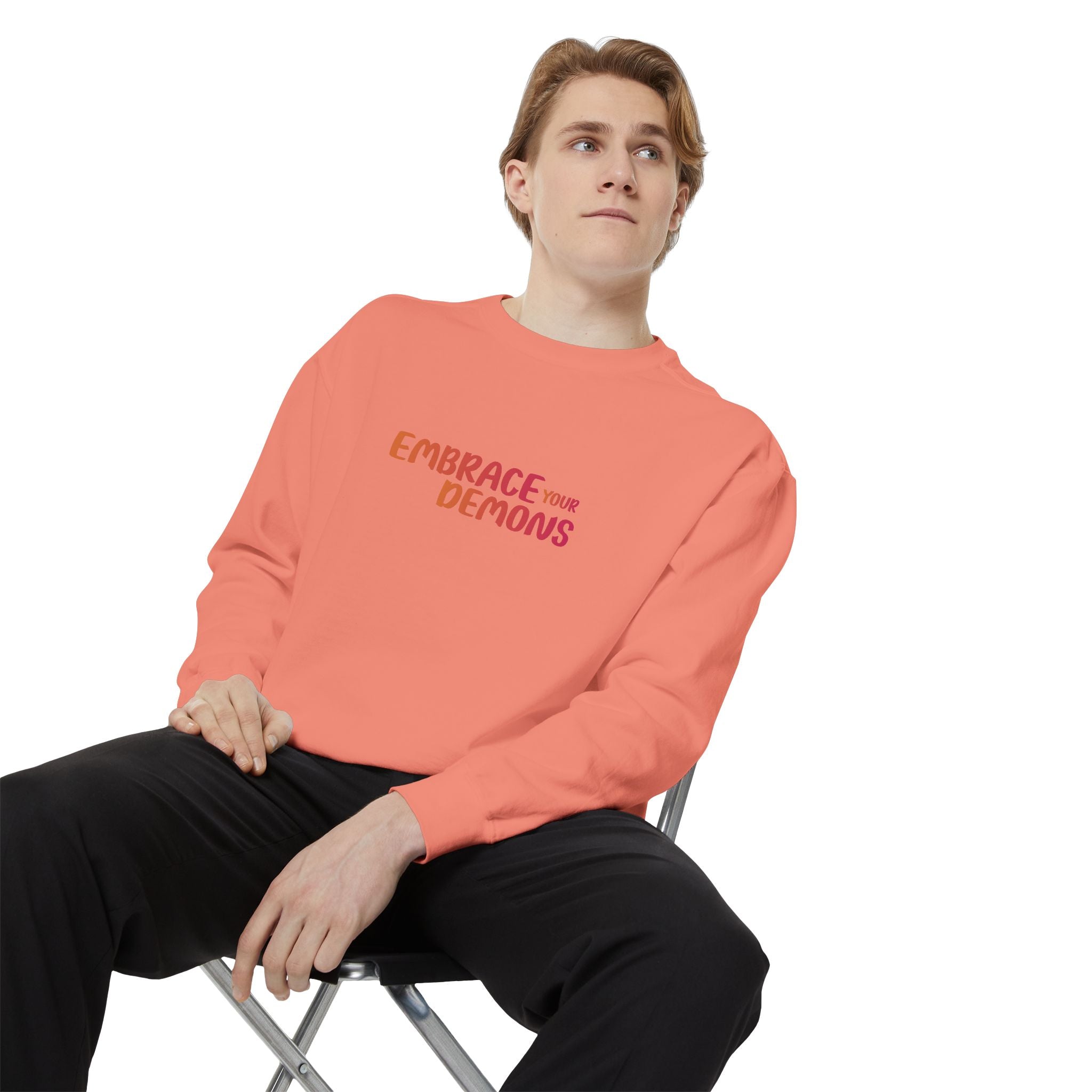 Embrace Your Demons Sweatshirt — Spiritual Fox Art Crewneck