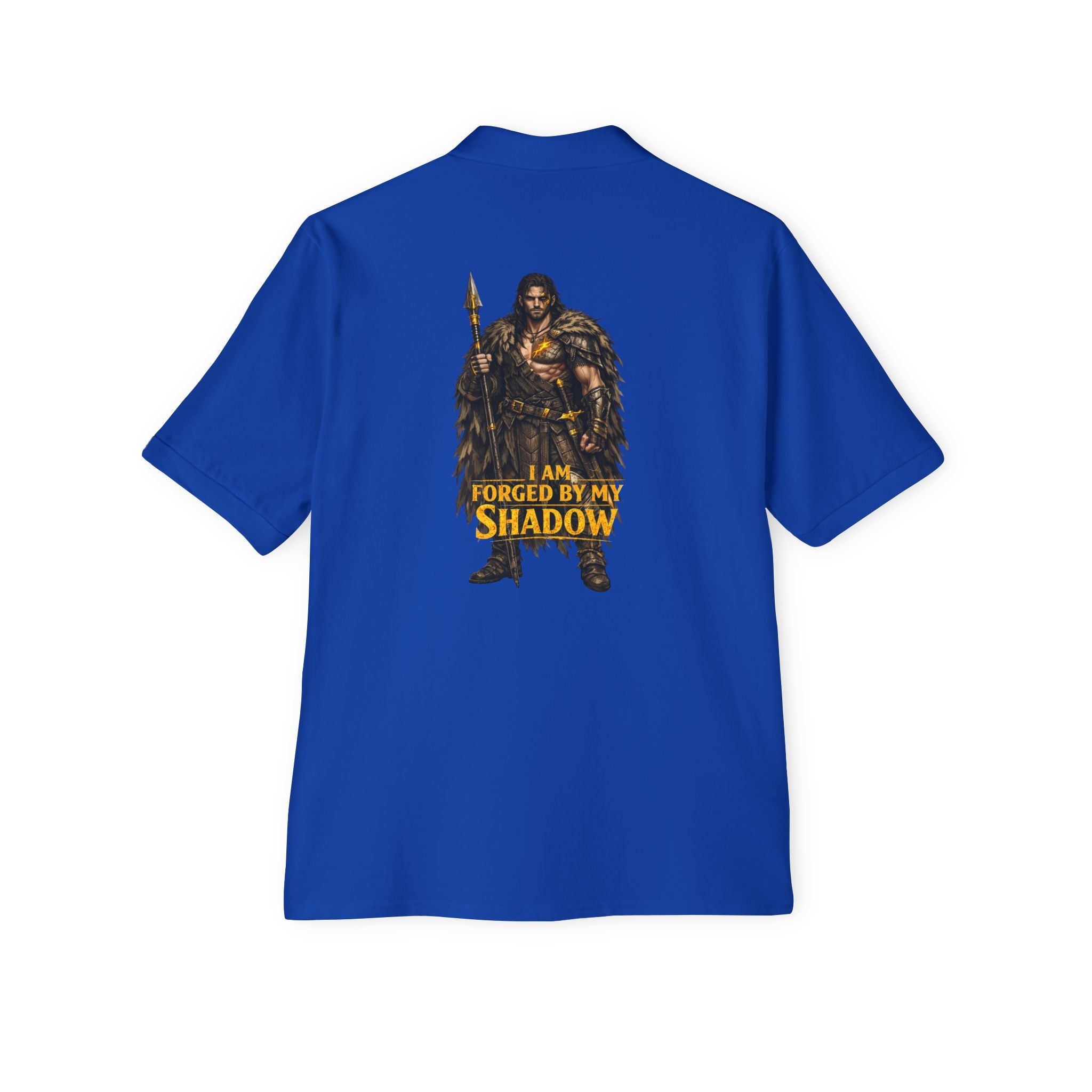 Viking Warrior Polo – "I Am Forged by My Shadow" Men's Piqué Polo