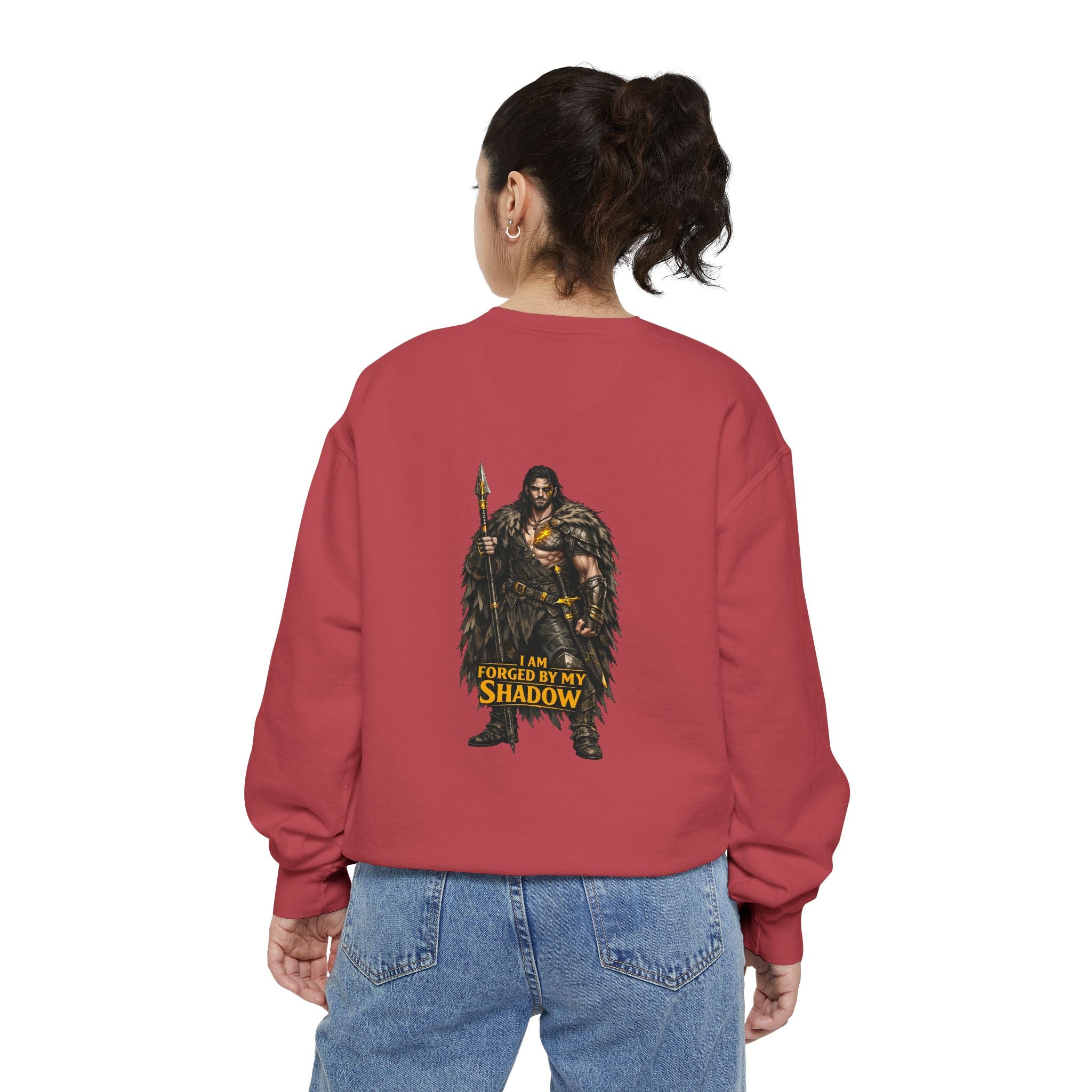 Forged by My Shadow Sweatshirt — Viking Warrior Graphic Crewneck