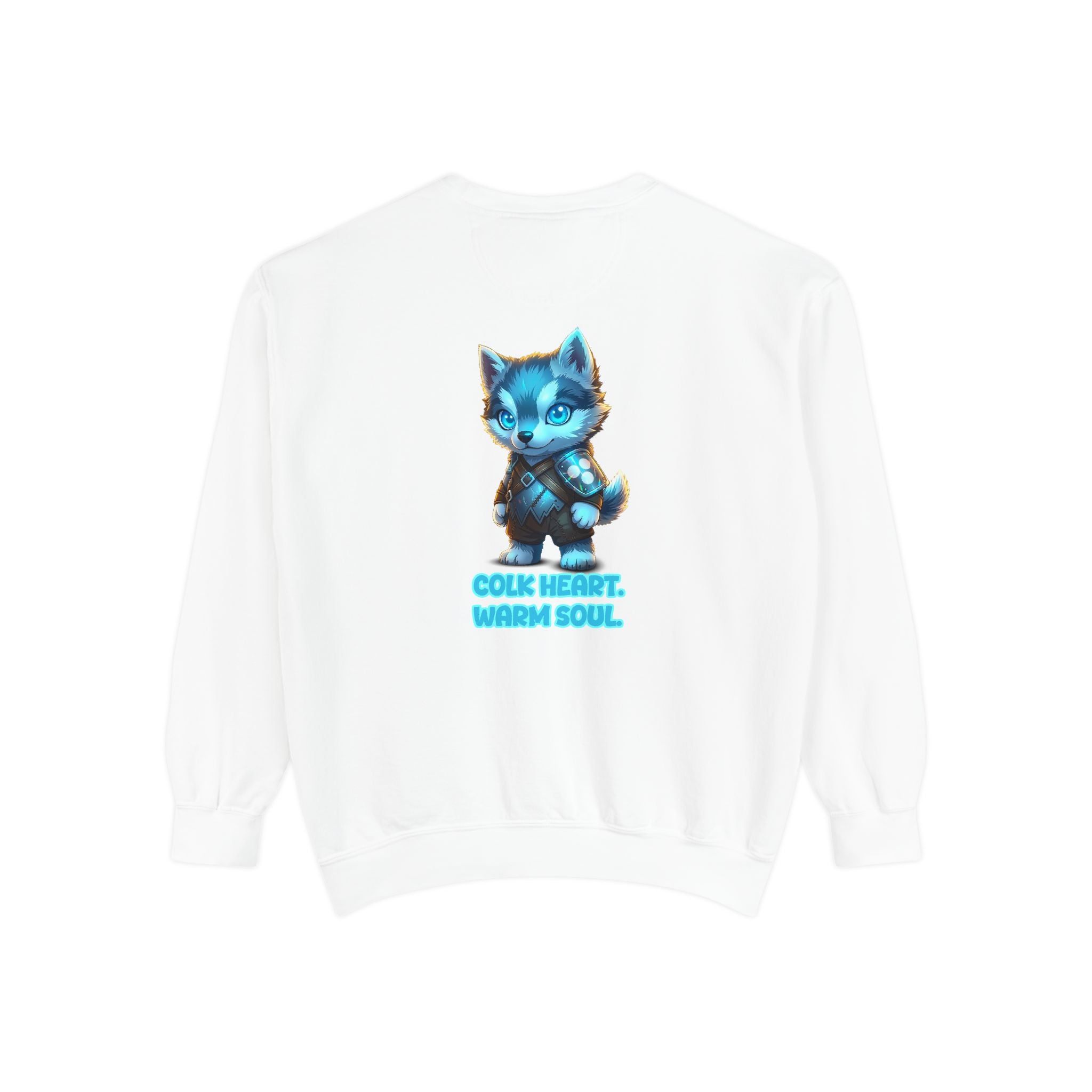 Embrace Your Demons Sweatshirt — "Cold Heart, Warm Soul" Cat Graphic Sweatshirt