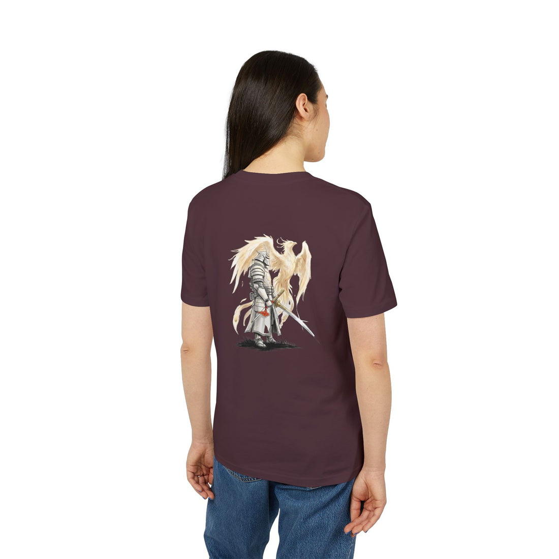 T-Shirt — “I Am Forged By My Shadow” Knight Angel Graphic Tee