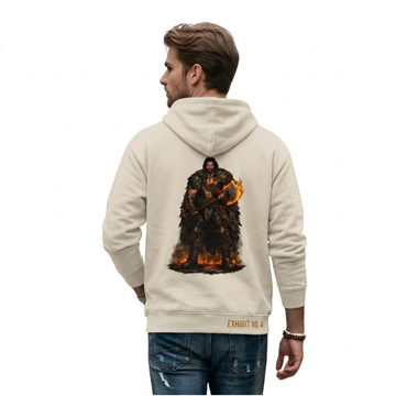 Embrace Your Demons Hoodie — Fiery Warrior Graphic Pullover