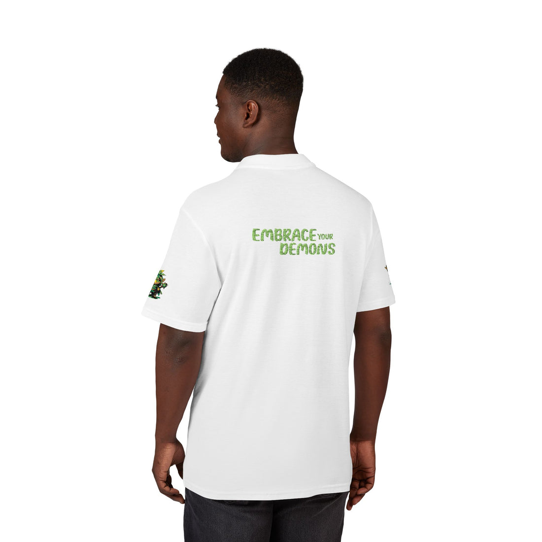 Embrace Your Demons Embroidered 'Forest of Feelings' Polo Shirt