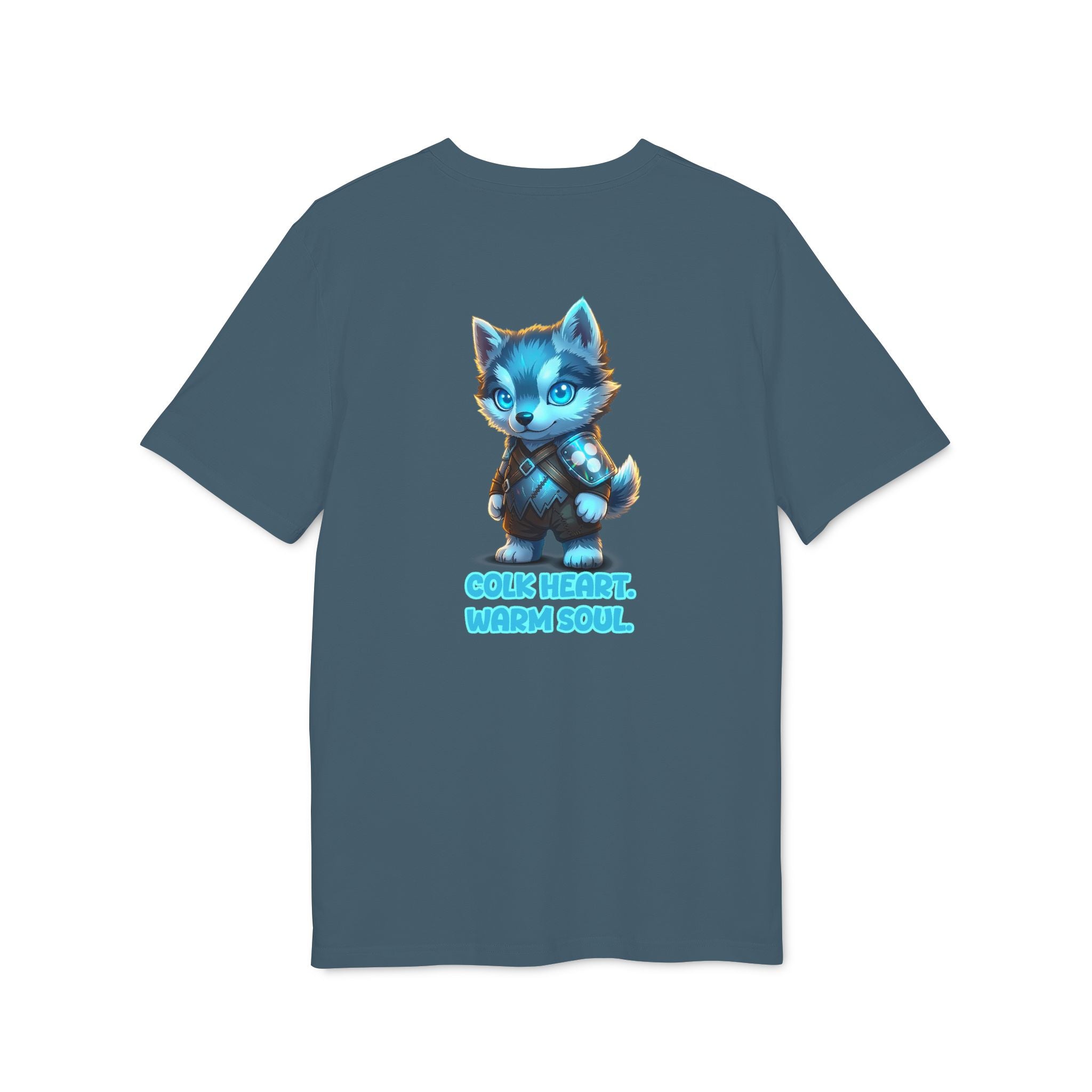 Embrace Your Demons T-Shirt — Cute Blue Fox 'Cold Heart, Warm Soul' Graphic Tee