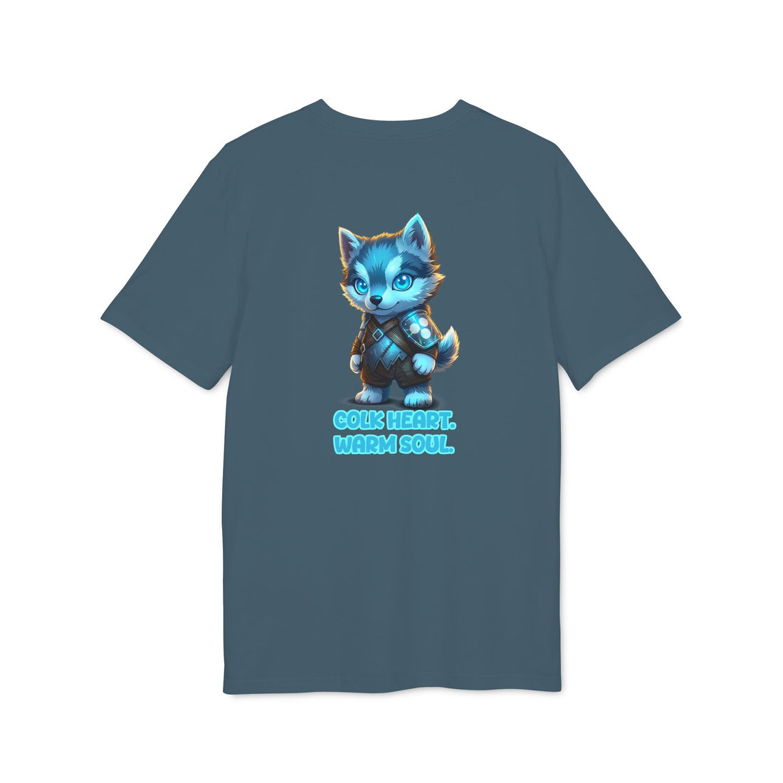 Embrace Your Demons T-Shirt — Cute Blue Fox 'Cold Heart, Warm Soul' Graphic Tee