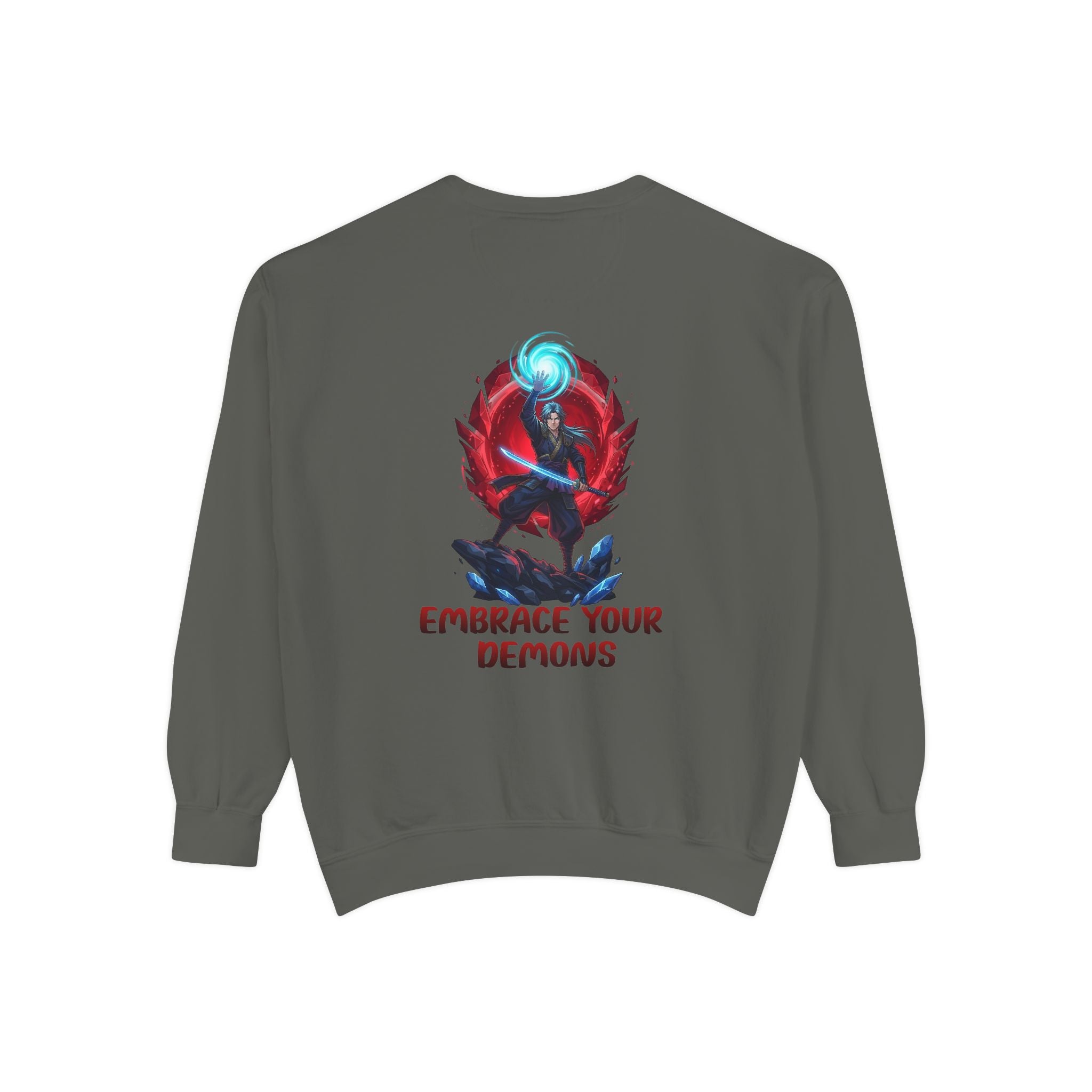 Embrace Your Demons Sweatshirt — Spiritual Fox Art Crewneck