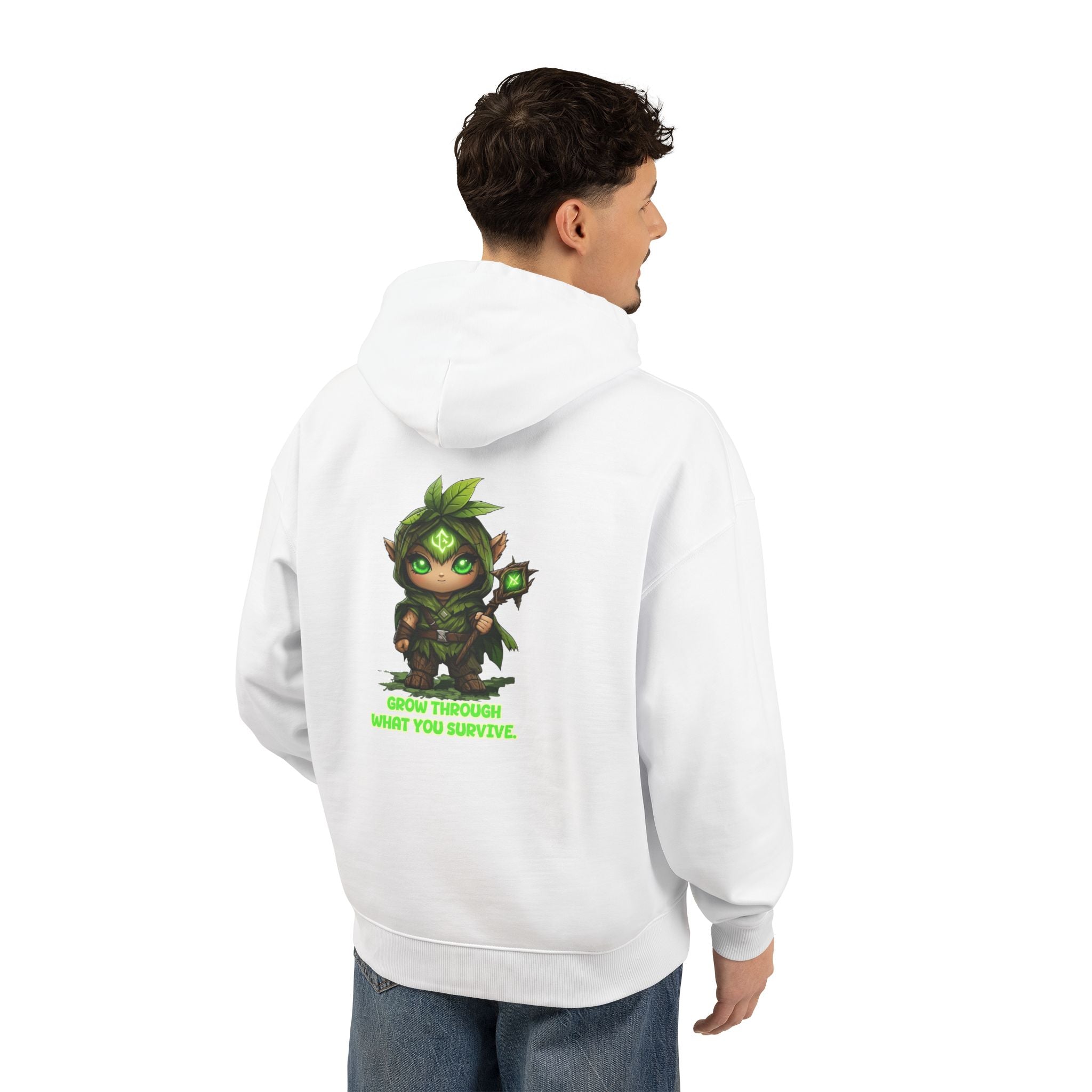 Embrace Your Demons Hoodie — Green Forest Creature Graphic Hoodie