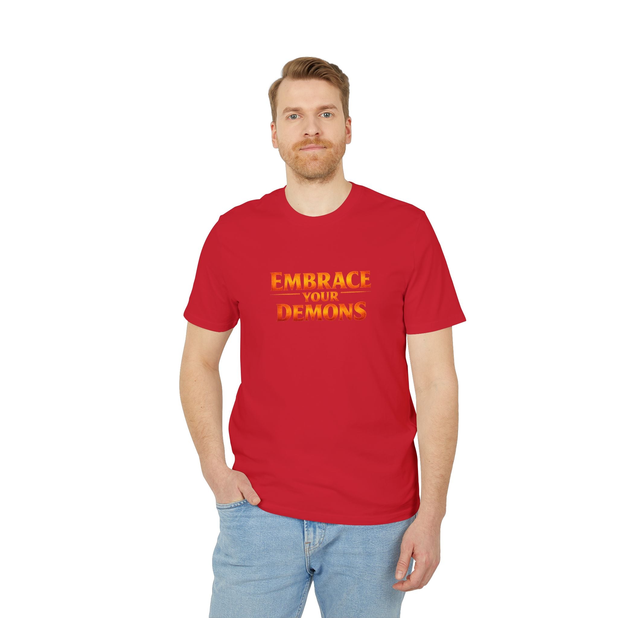 Embrace Your Demons T-Shirt — Small Flame Big Courage Graphic Tee