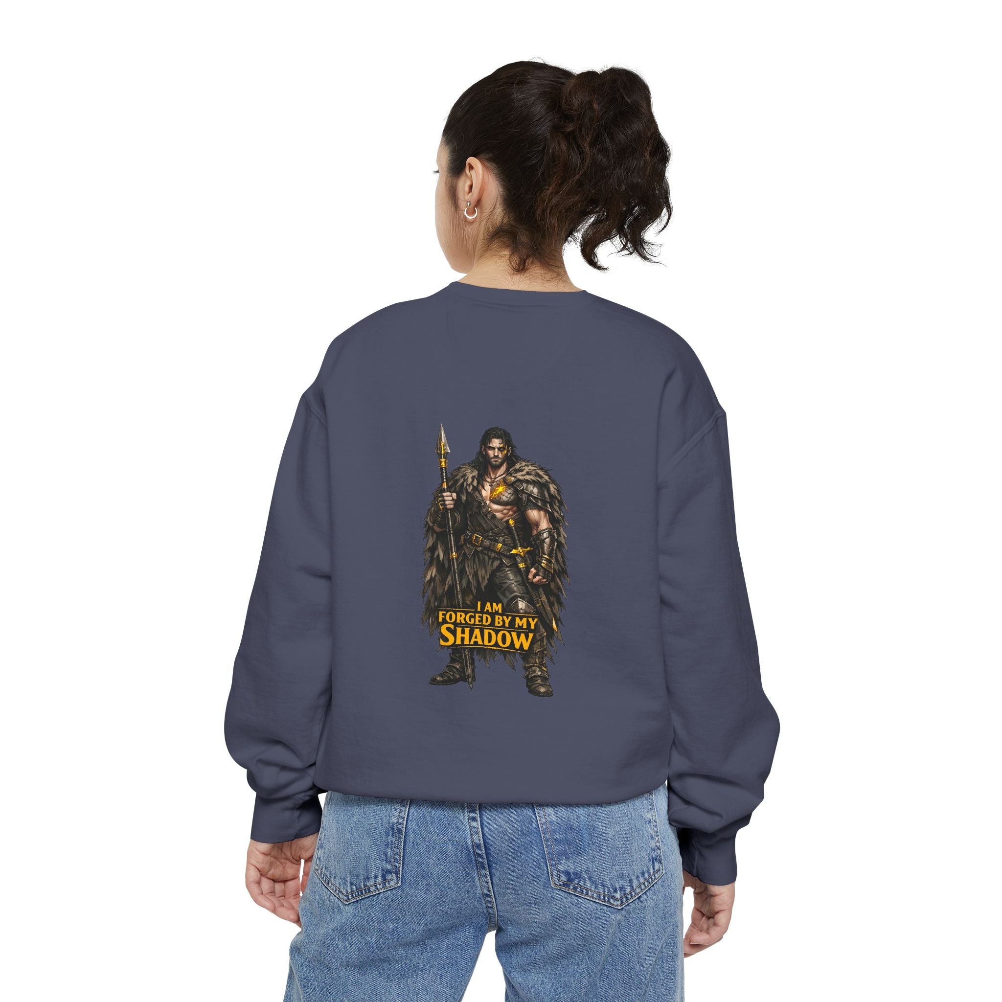 Forged by My Shadow Sweatshirt — Viking Warrior Graphic Crewneck