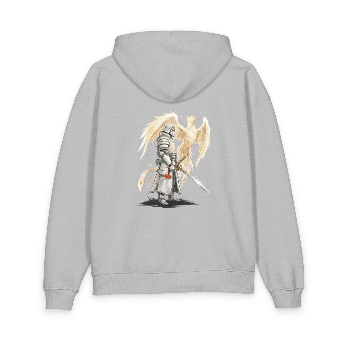 Angel Knight Hoodie — “I Am Forged by My Shadow” Graphic Pullover