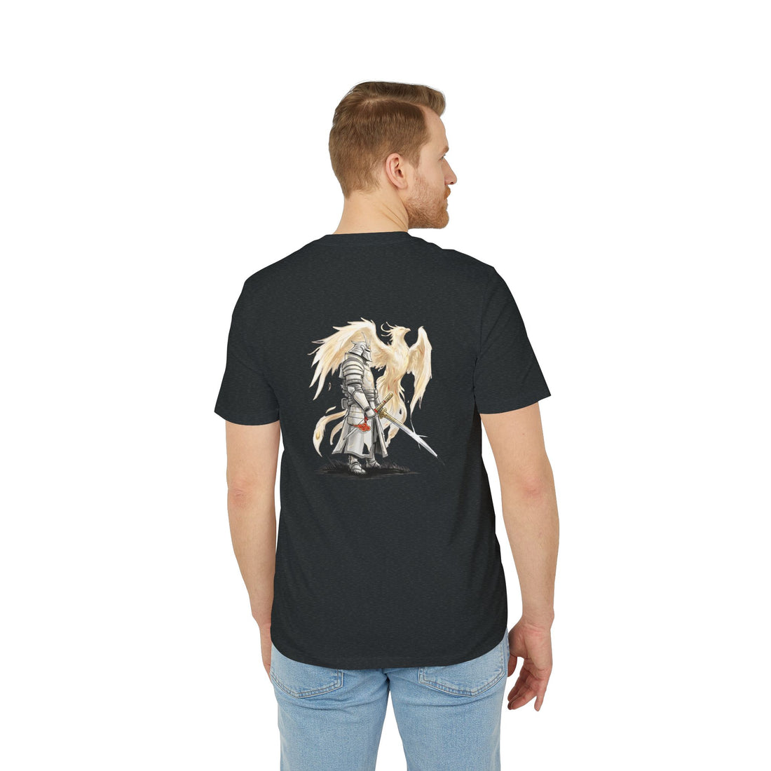 T-Shirt — “I Am Forged By My Shadow” Knight Angel Graphic Tee
