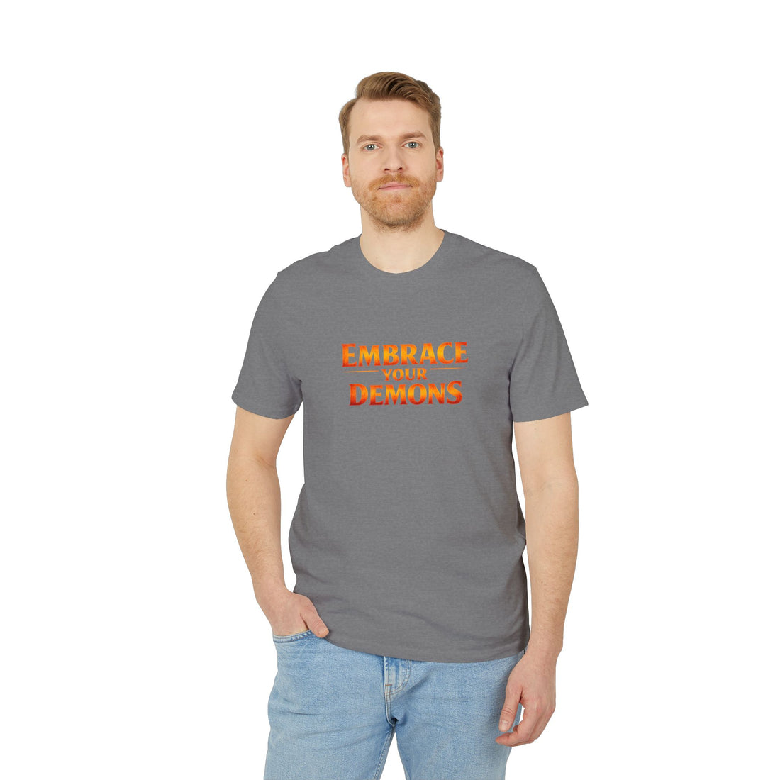 Embrace Your Demons T-Shirt — Small Flame Big Courage Graphic Tee