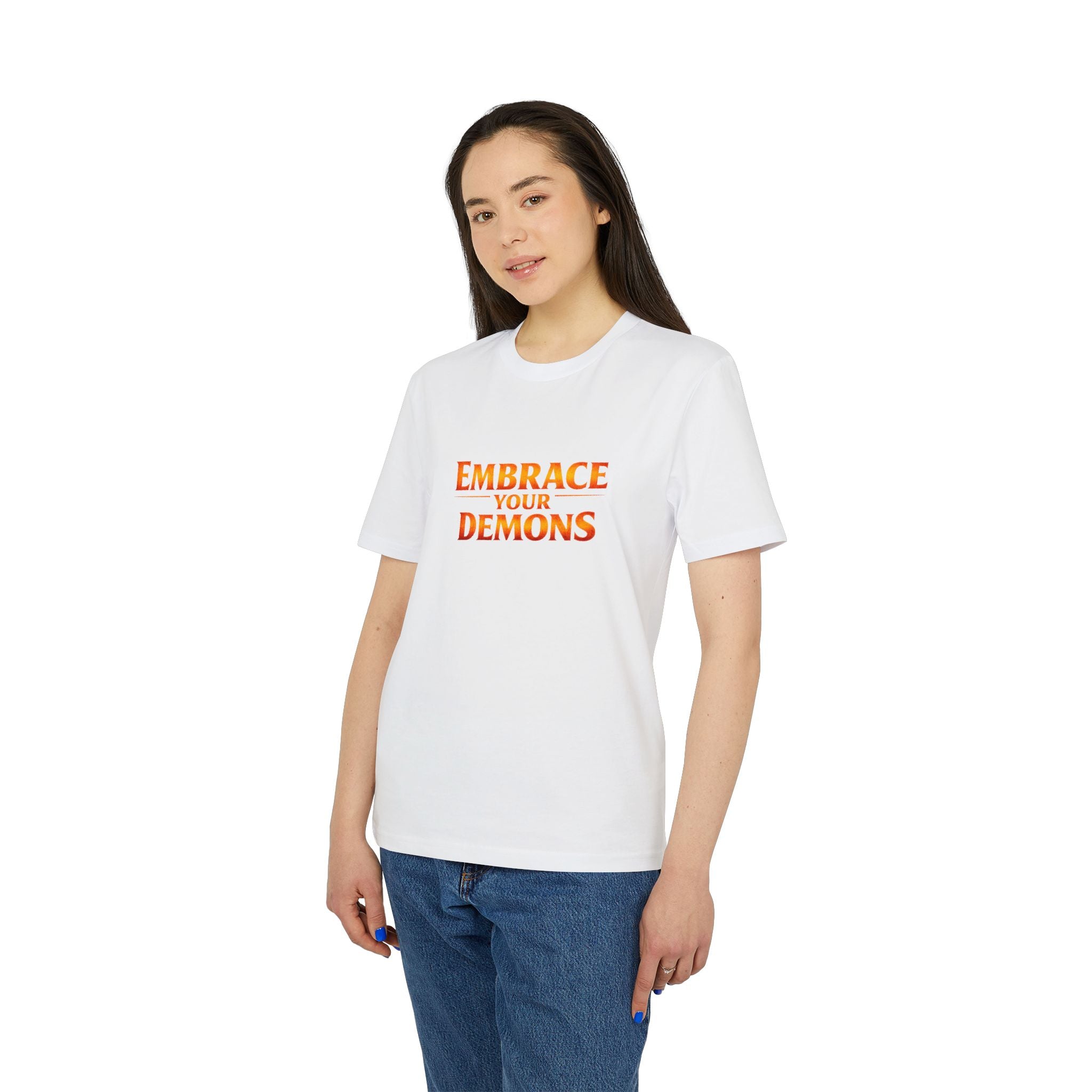 Embrace Your Demons T-Shirt — Small Flame Big Courage Graphic Tee
