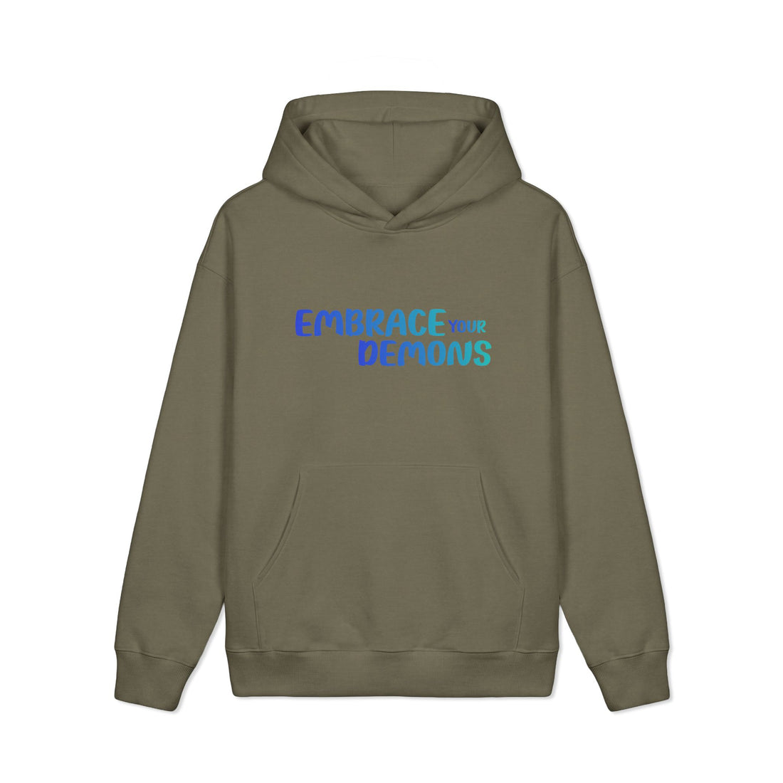 Embrace Your Demons Hoodie — “I Am Forged By My Shadow” Graphic Hoodie