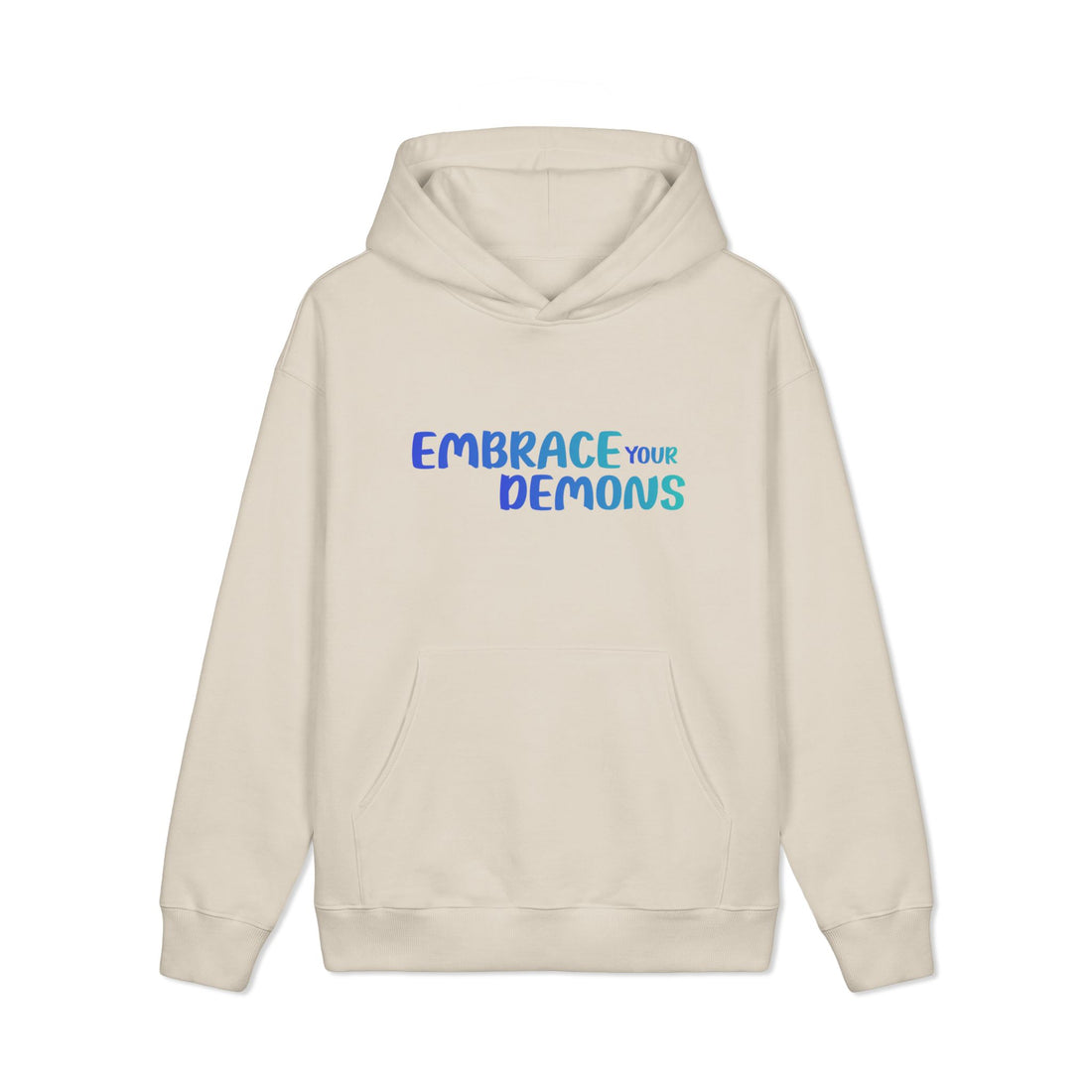 Embrace Your Demons Hoodie — “I Am Forged By My Shadow” Graphic Hoodie