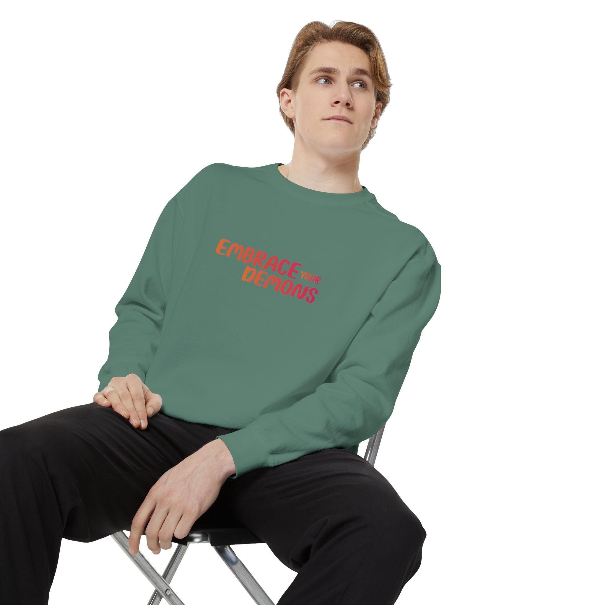 Embrace Your Demons Sweatshirt — Spiritual Fox Art Crewneck