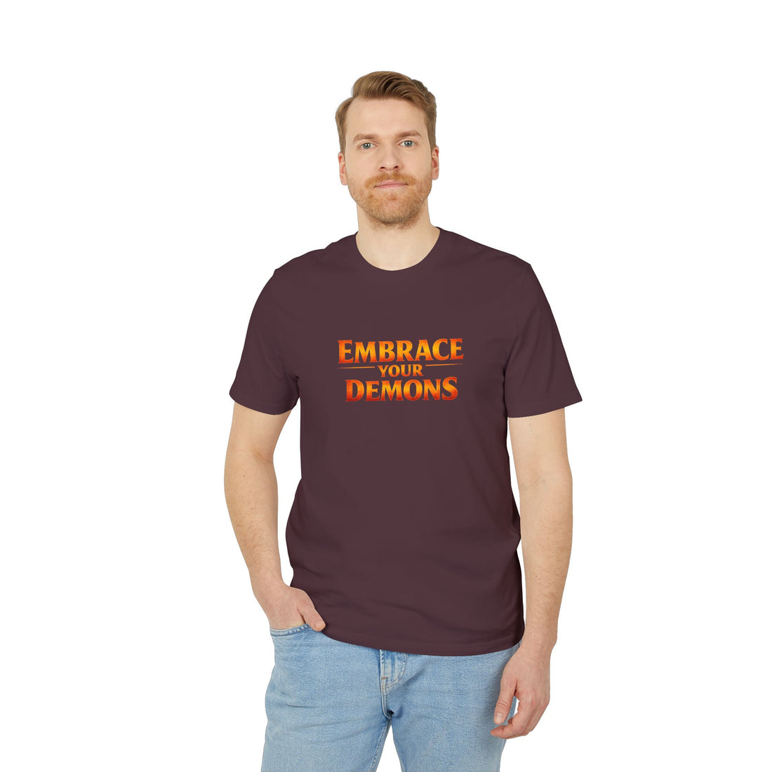 Embrace Your Demons T-Shirt — Small Flame Big Courage Graphic Tee