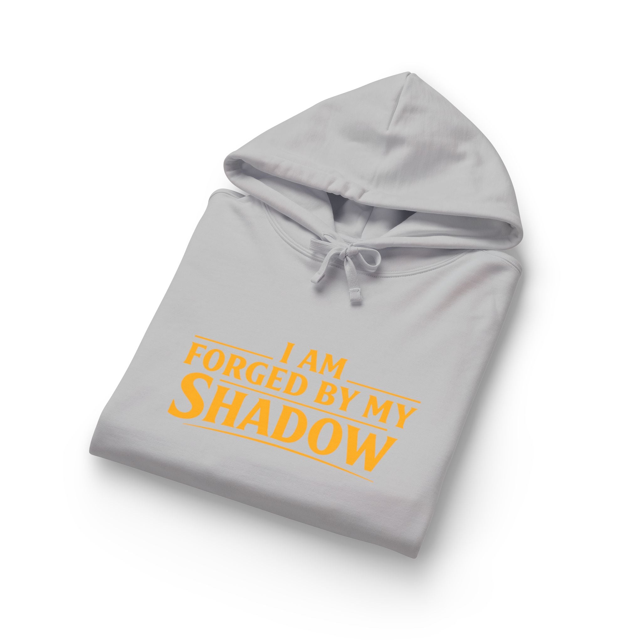 Angel Knight Hoodie — “I Am Forged by My Shadow” Graphic Pullover