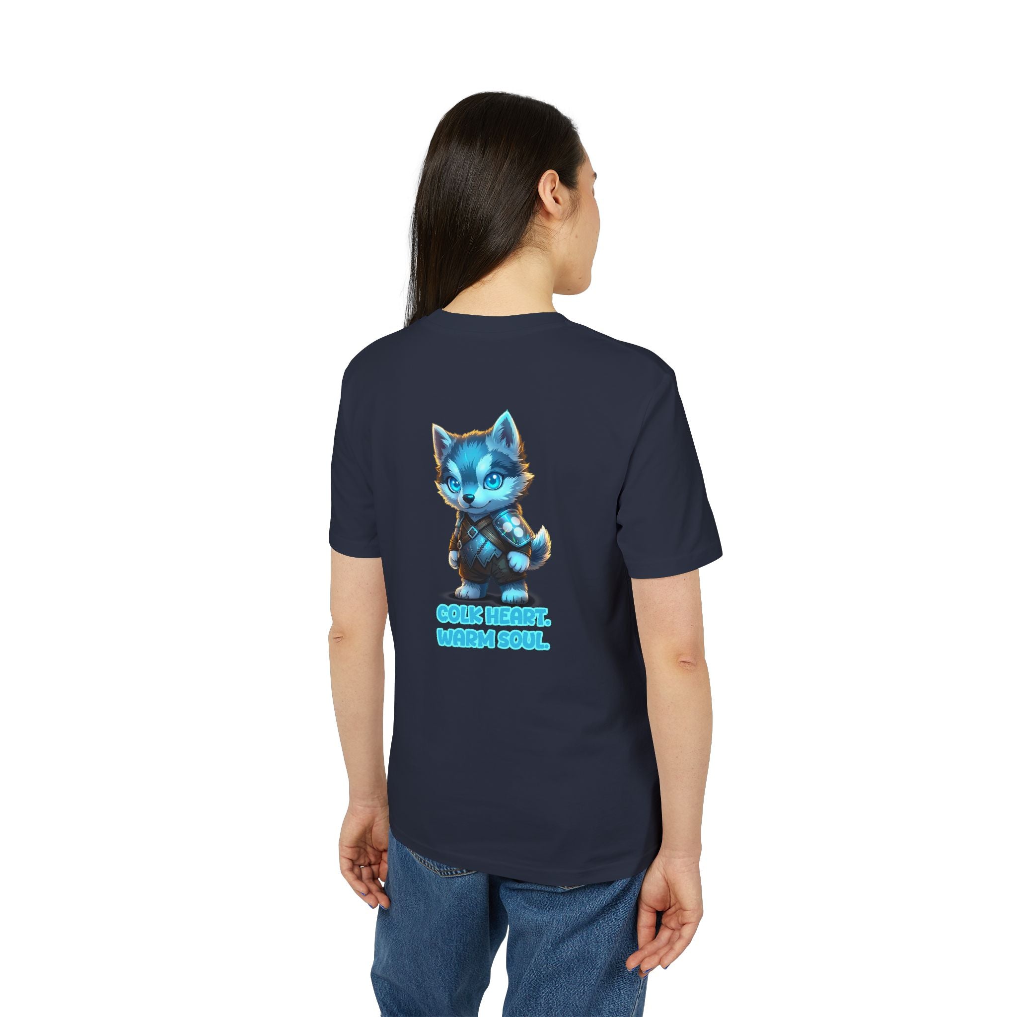 Embrace Your Demons T-Shirt — Cute Blue Fox 'Cold Heart, Warm Soul' Graphic Tee