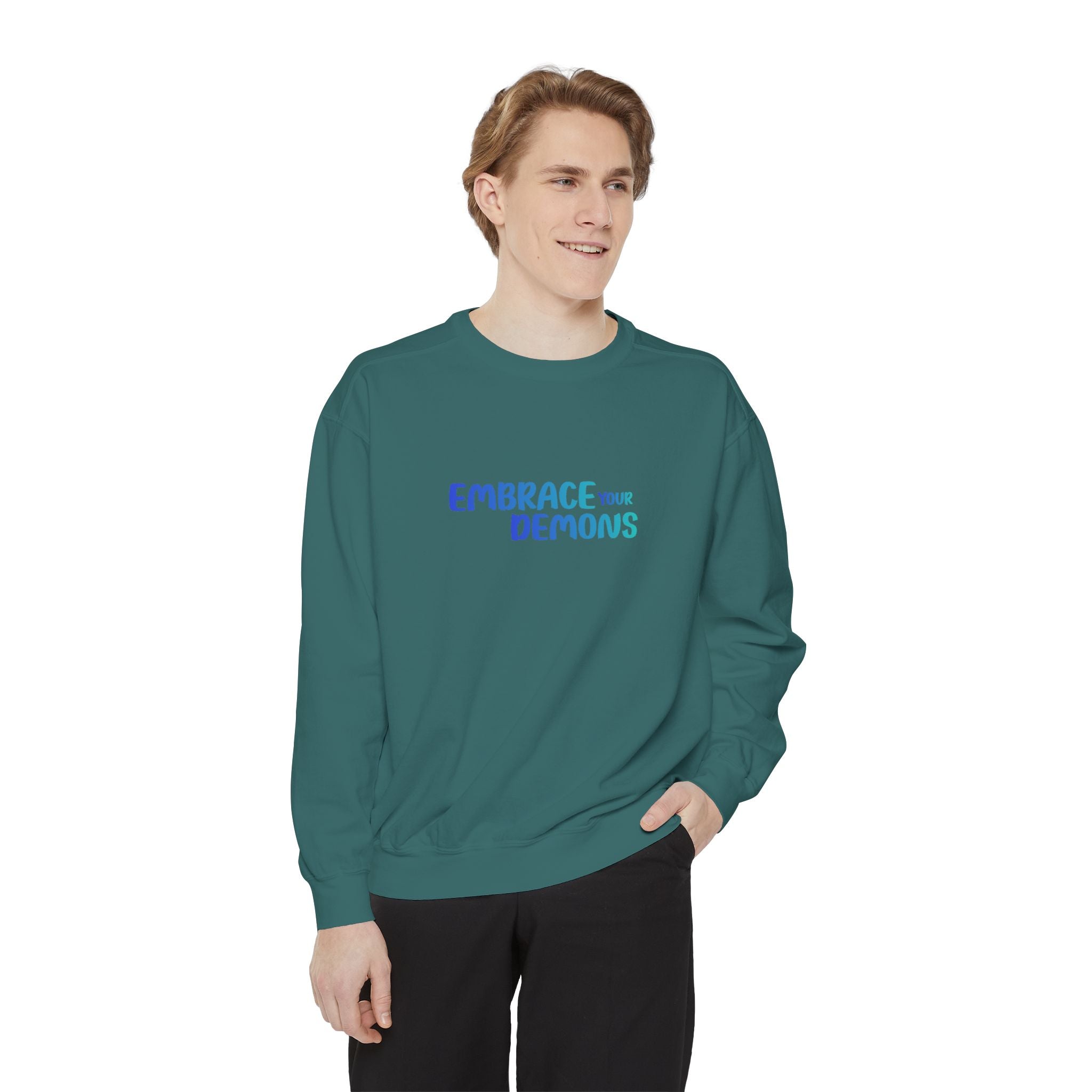 Sweatshirt — "Embrace Your Demons" Demon Climber Graphic Sweatshirt