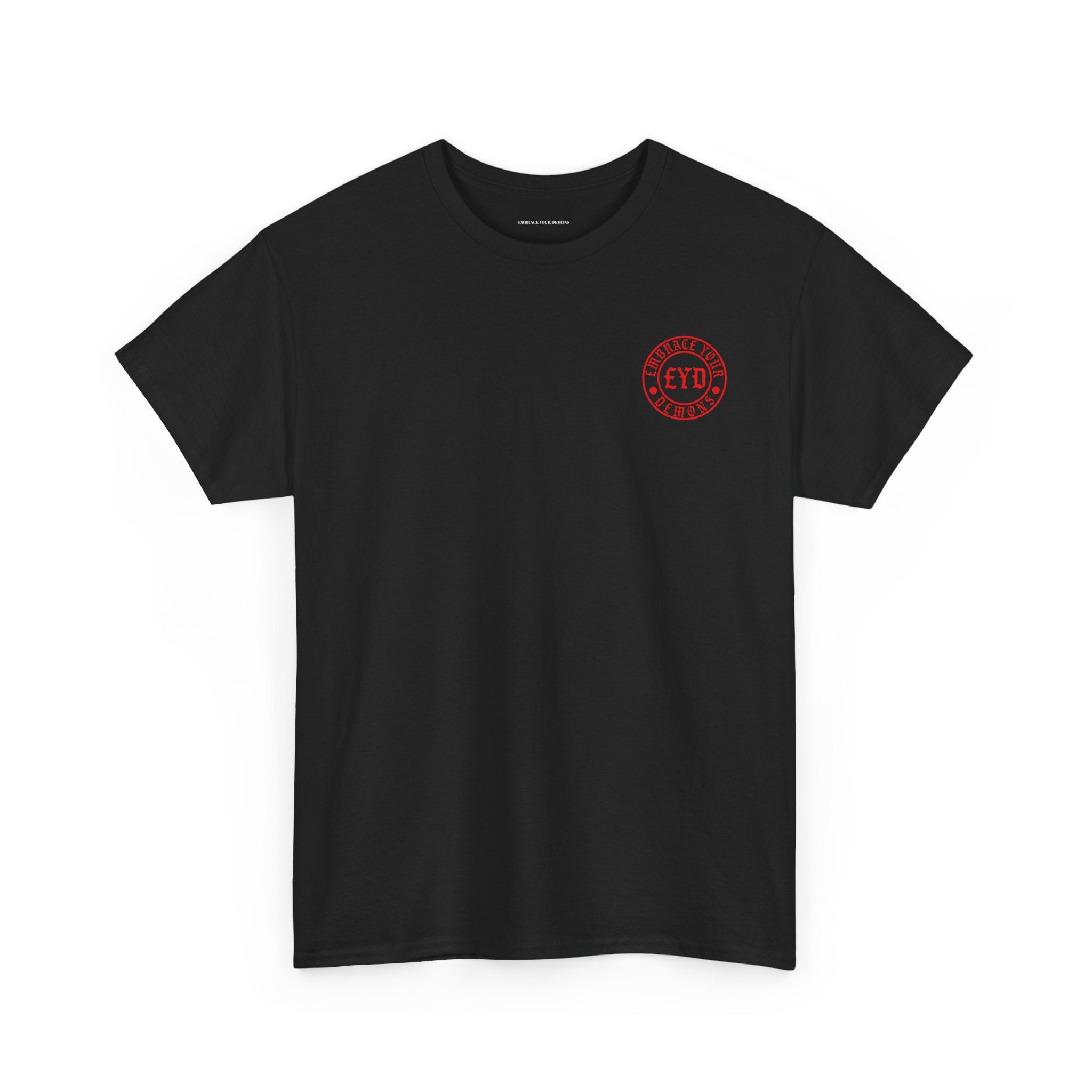 Minimal Pink Circle Logo Tee — 'EYD' Chest Graphic Cotton T-Shirt