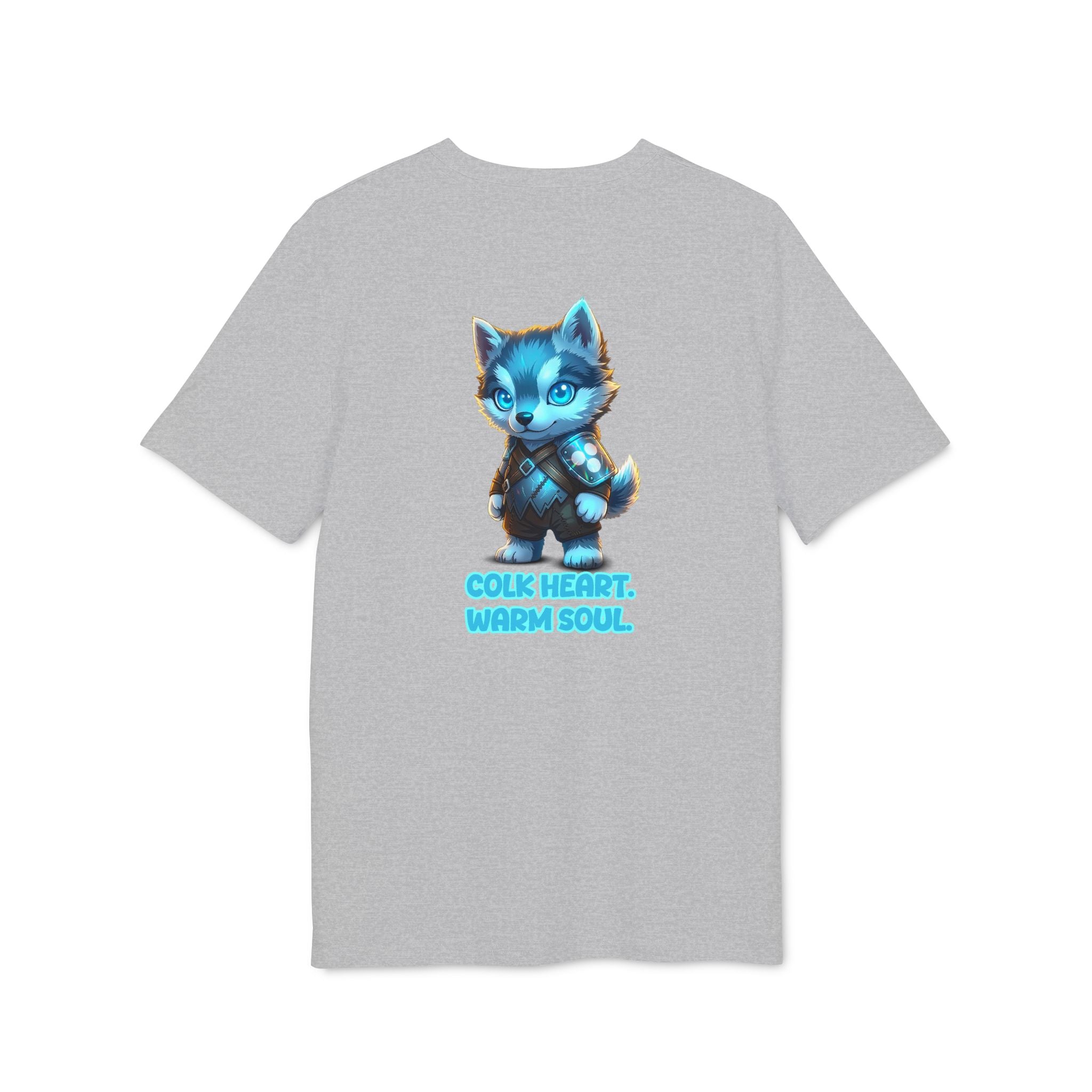 Embrace Your Demons T-Shirt — Cute Blue Fox 'Cold Heart, Warm Soul' Graphic Tee
