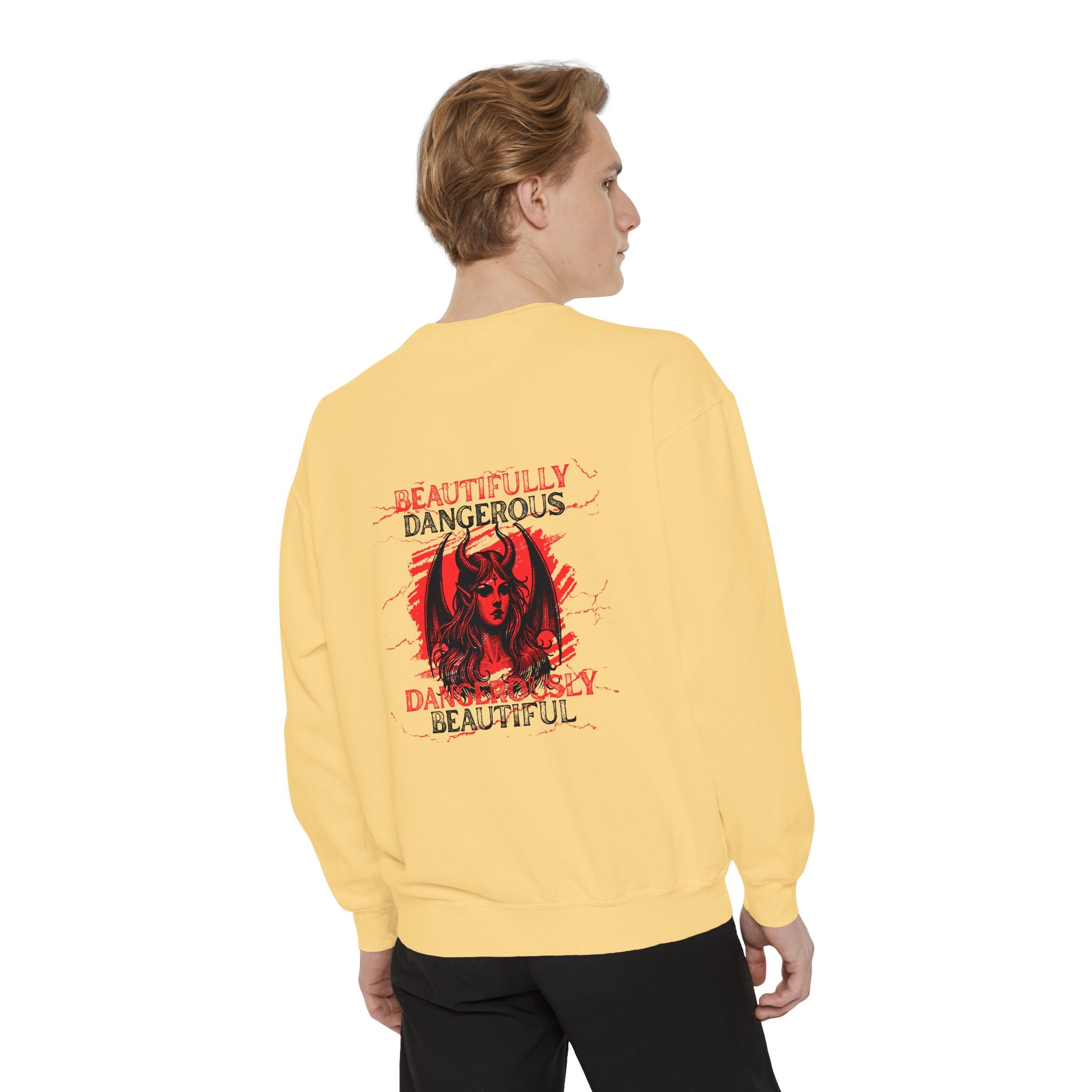 Beautifully Dengerous Unisex Garment-Dyed Sweatshirt