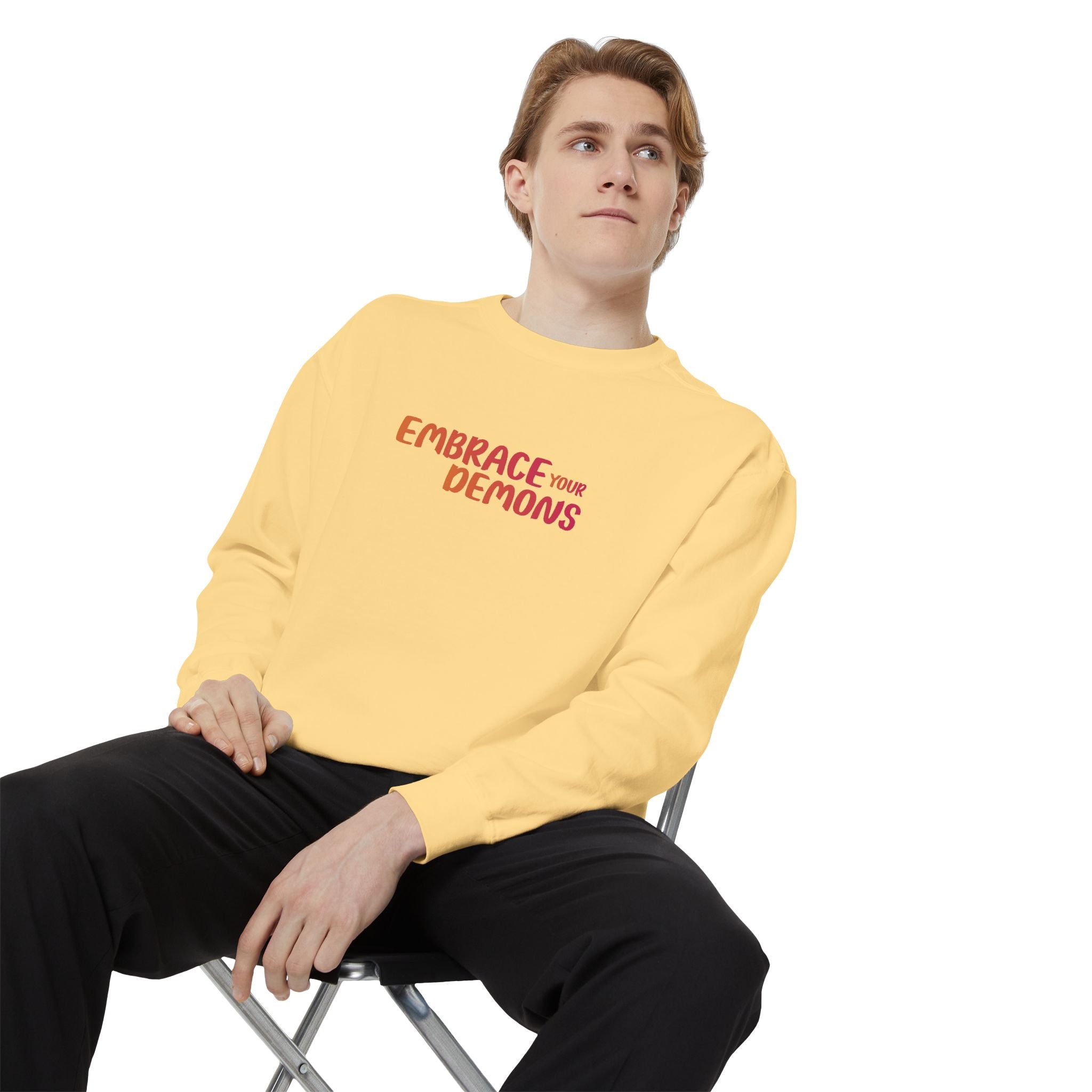 Embrace Your Demons Sweatshirt — Samurai Warrior Graphic Crewneck
