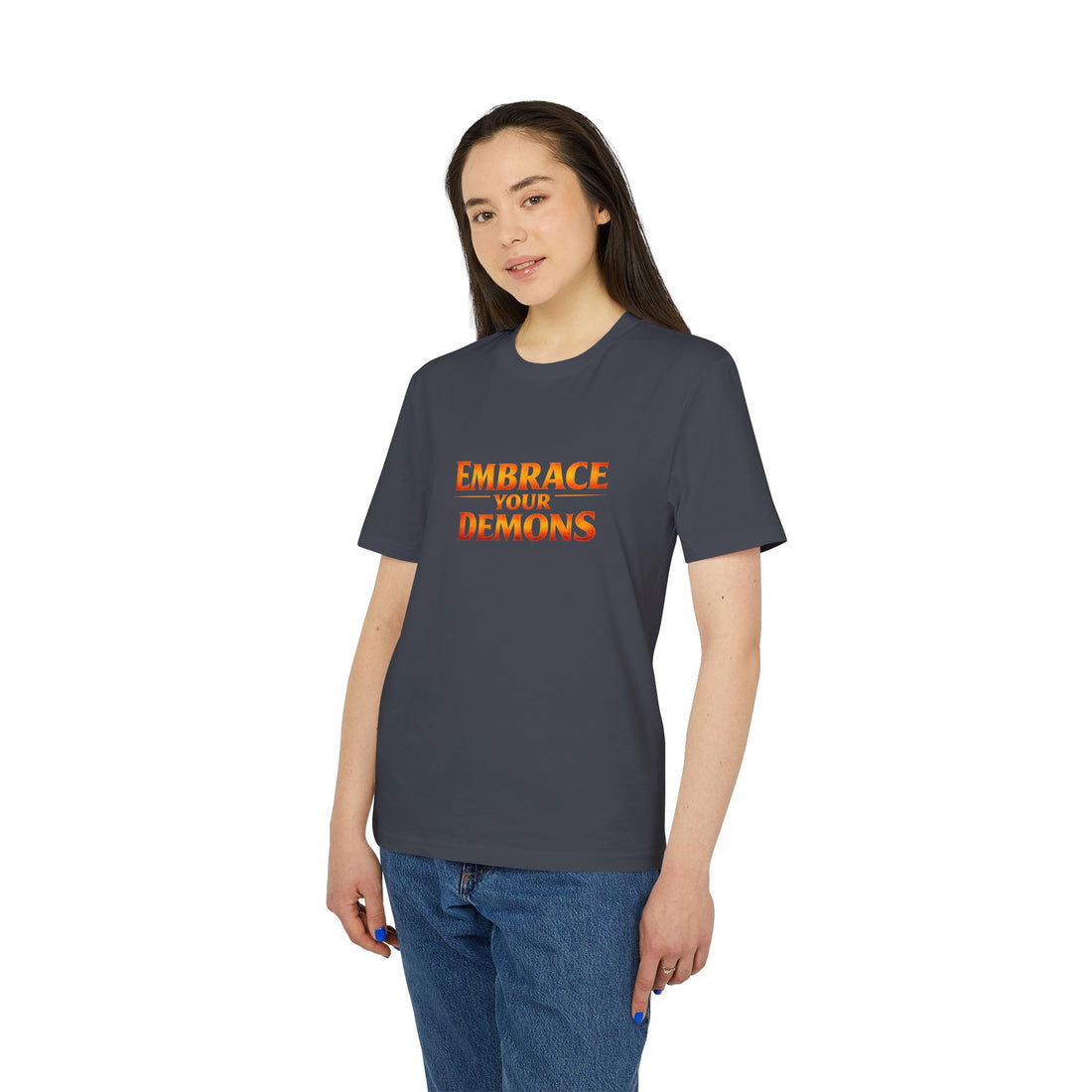Embrace Your Demons T-Shirt — Small Flame Big Courage Graphic Tee