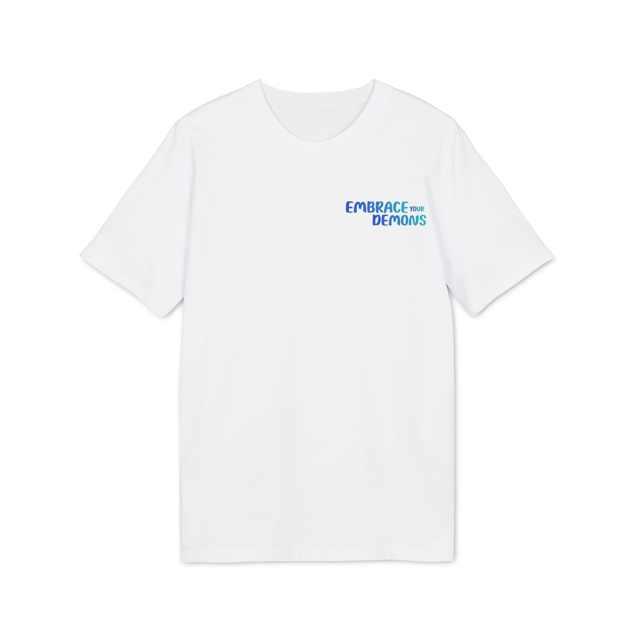 T-Shirt — Embrace the Demons Graphic Tee (Blue Rope Swing Illustration)