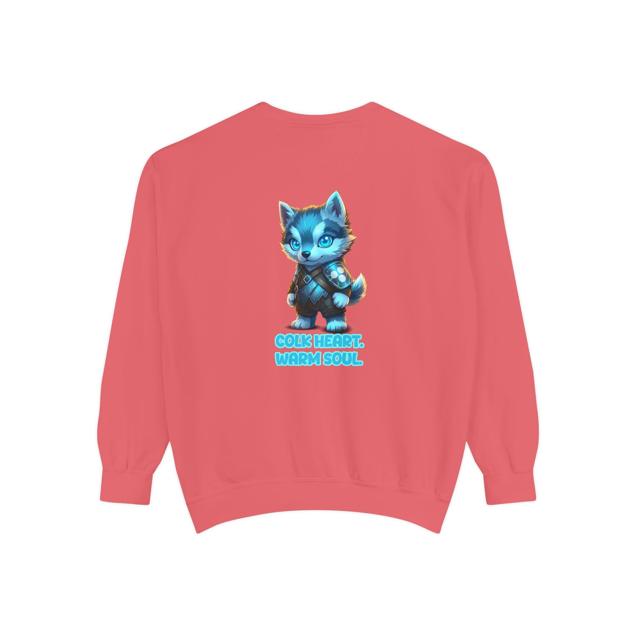Embrace Your Demons Sweatshirt — "Cold Heart, Warm Soul" Cat Graphic Sweatshirt