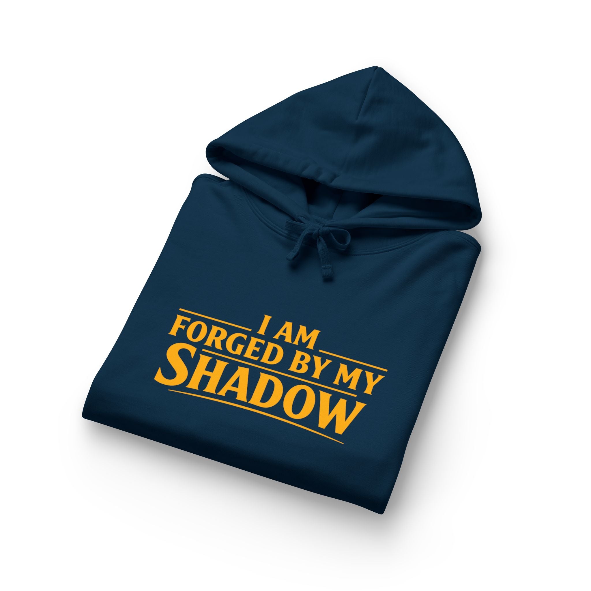 Angel Knight Hoodie — “I Am Forged by My Shadow” Graphic Pullover