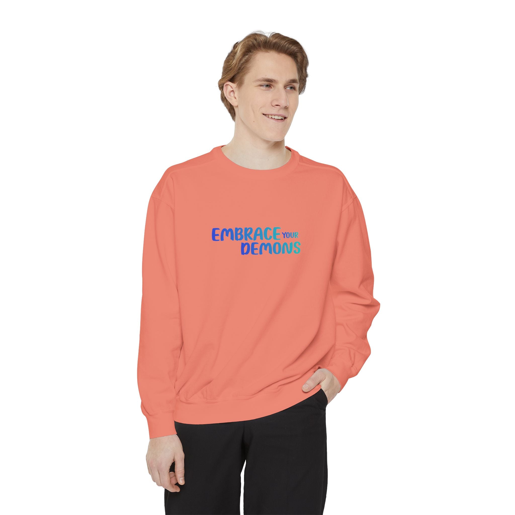 Sweatshirt — "Embrace Your Demons" Demon Climber Graphic Sweatshirt