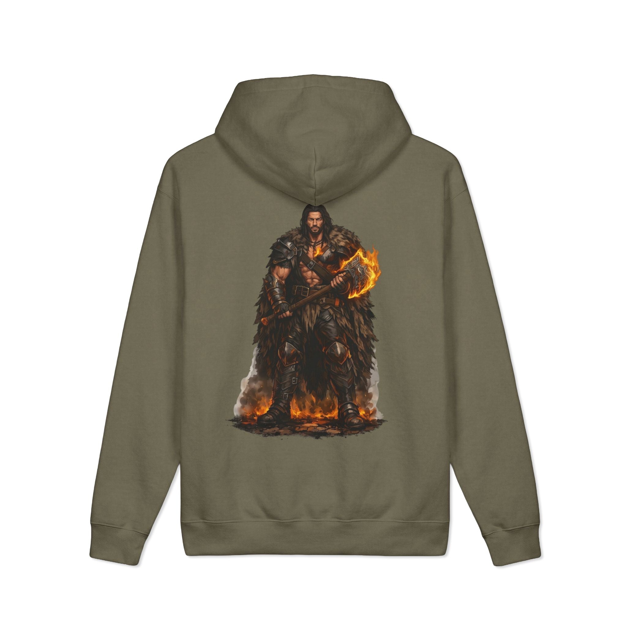 Embrace Your Demons Hoodie — Fiery Warrior Graphic Pullover