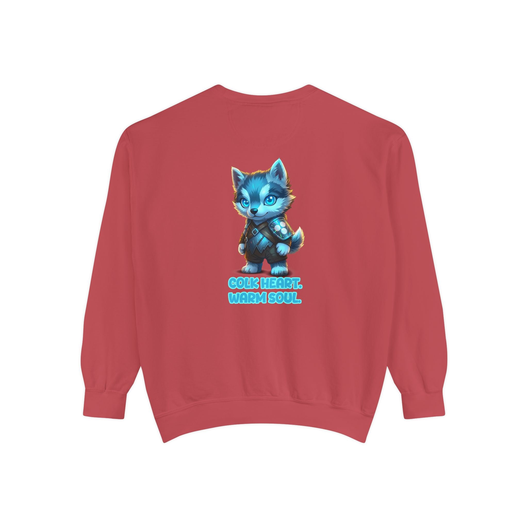 Embrace Your Demons Sweatshirt — "Cold Heart, Warm Soul" Cat Graphic Sweatshirt